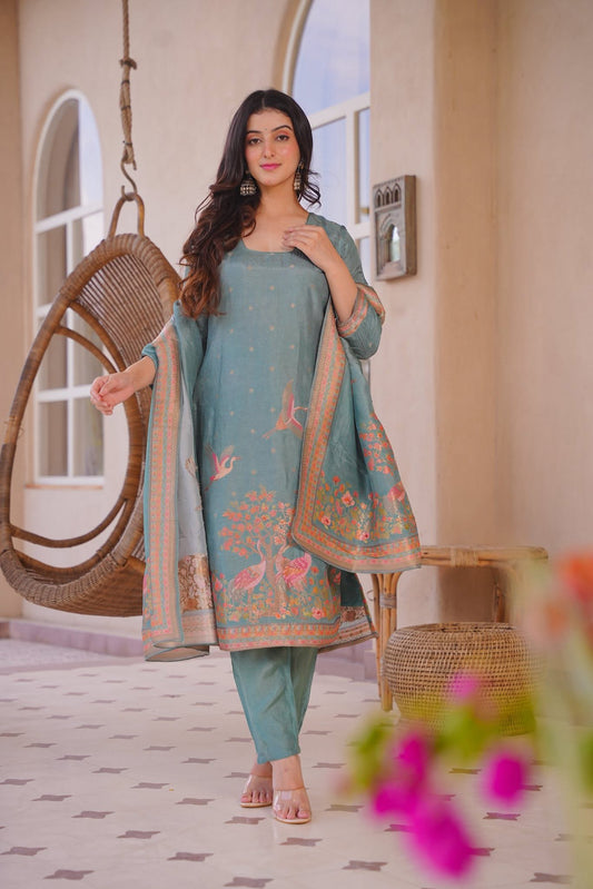 Raniya Printed Straight Kurta Set
