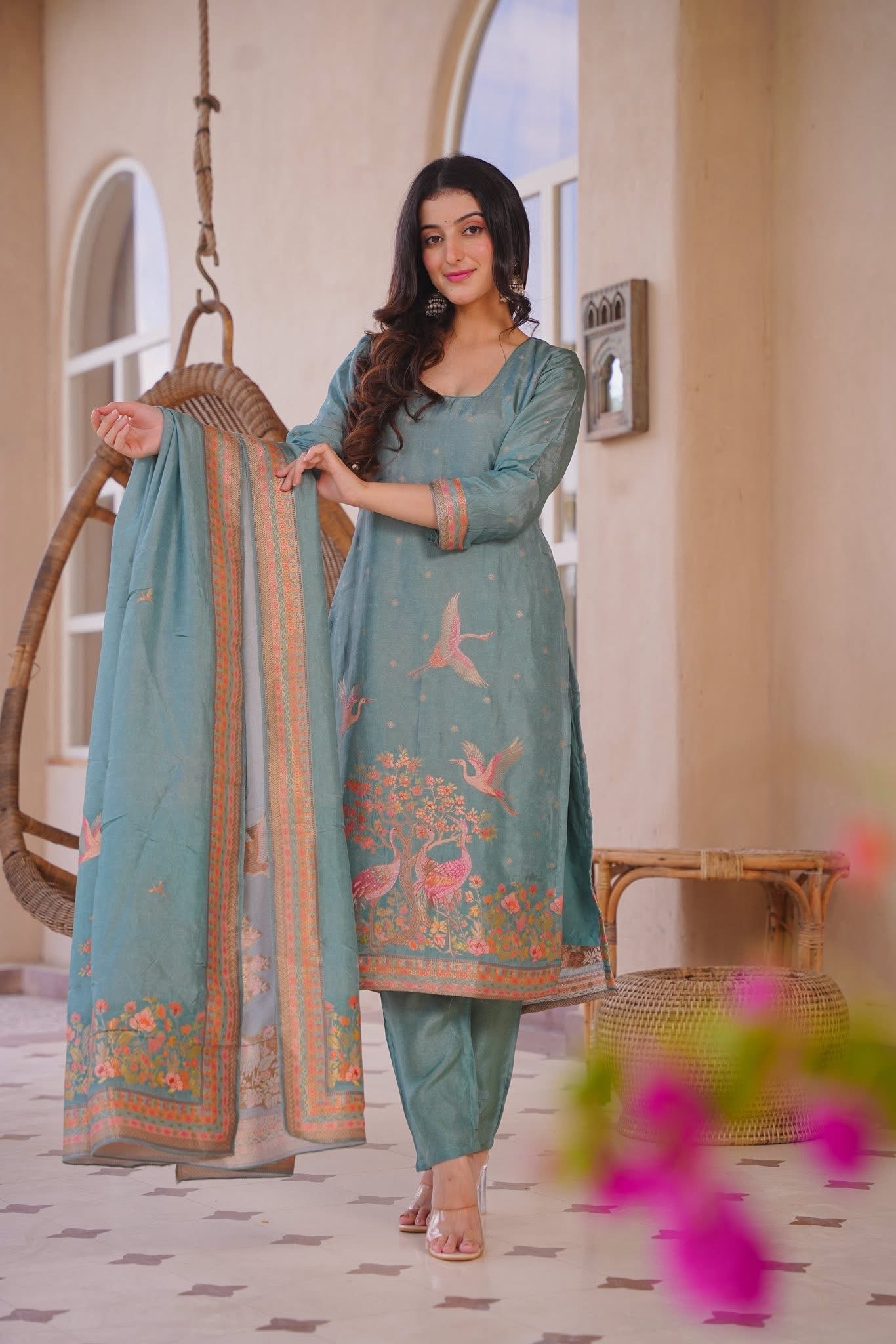 Raniya Printed Straight Kurta Set