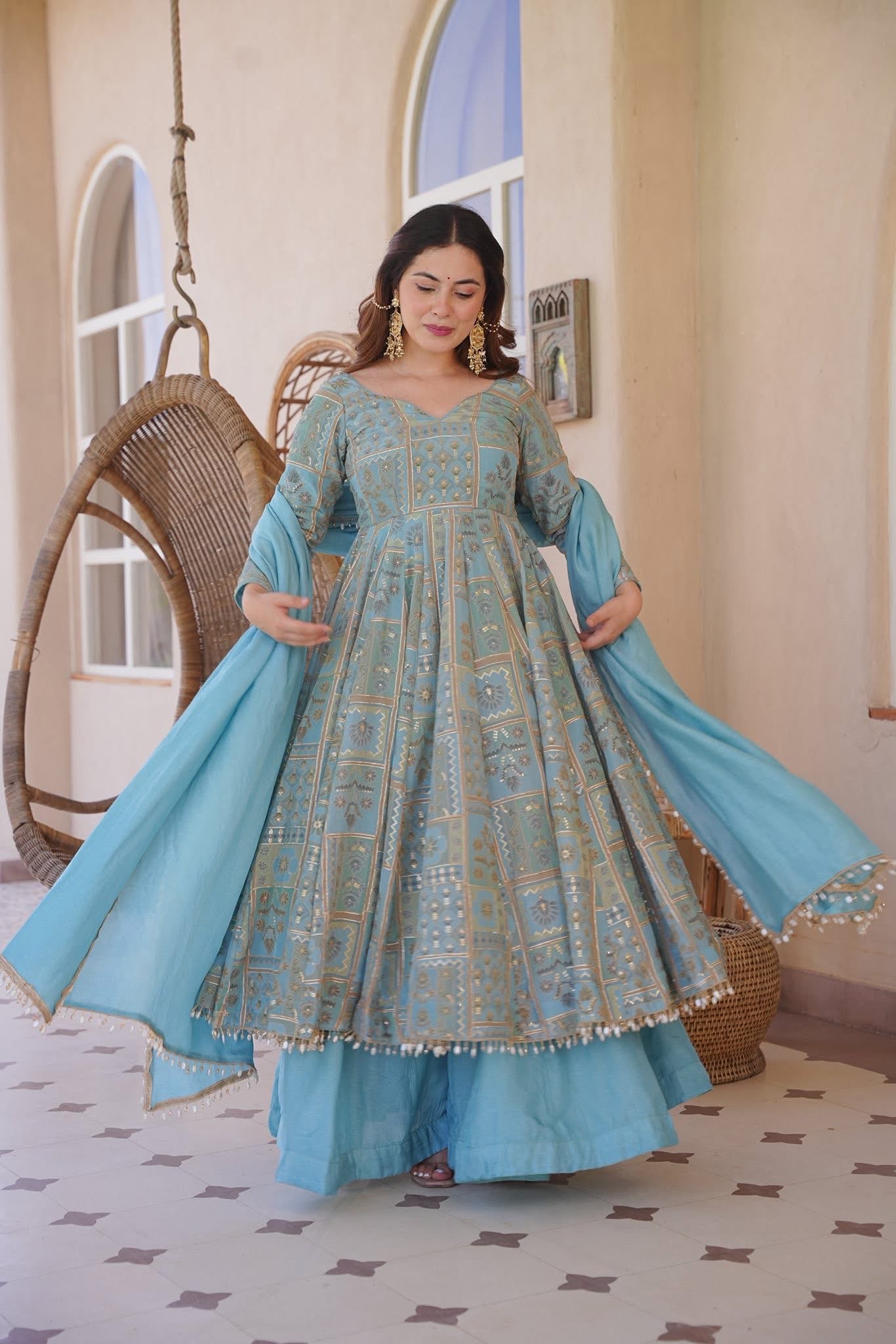 Vyomanshi Heavy Embroidered Anarkali Suit Set