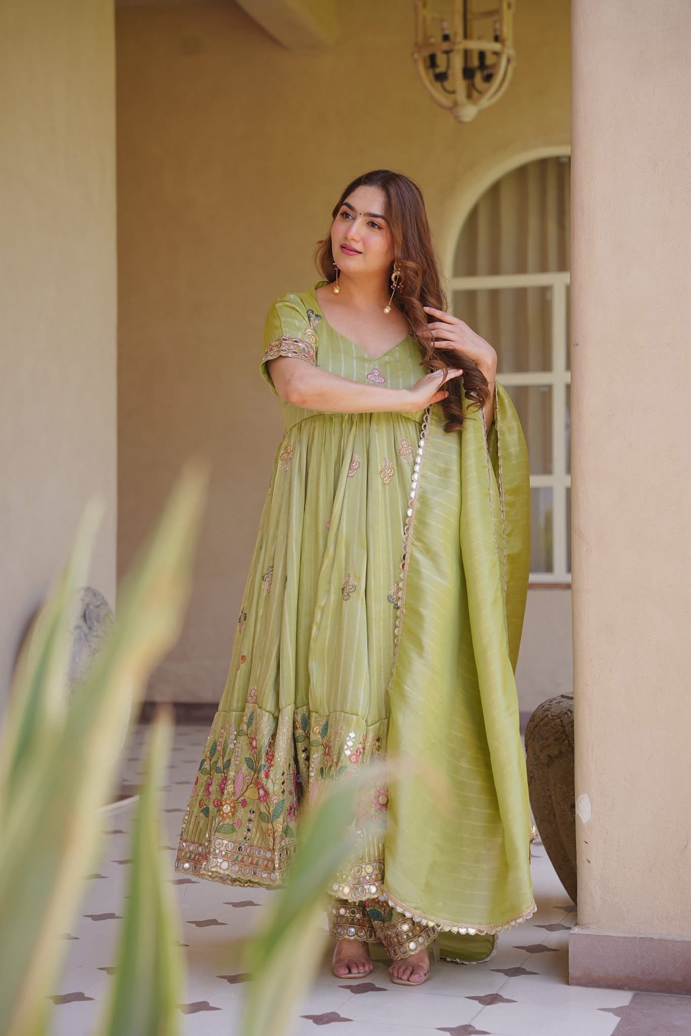 Nishvani Festive Anarkali Suit Set