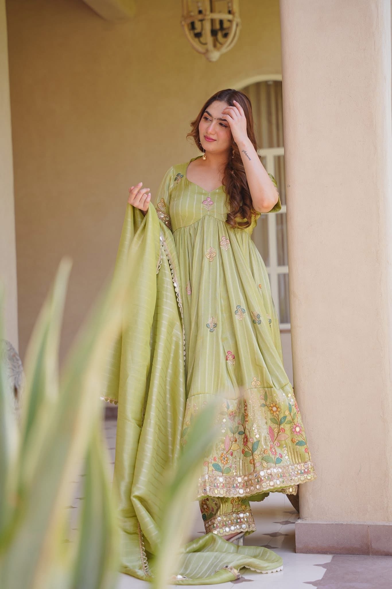 Nishvani Festive Anarkali Suit Set