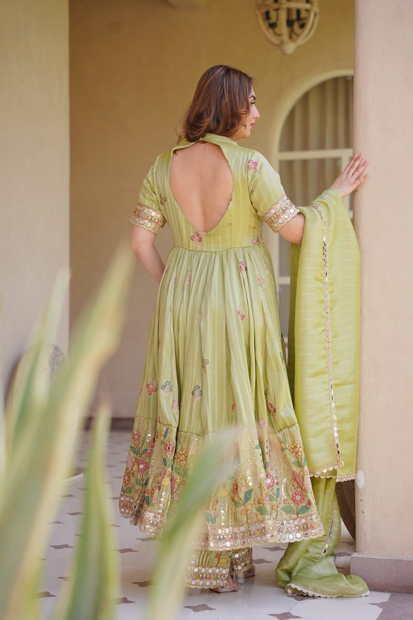 Nishvani Festive Anarkali Suit Set