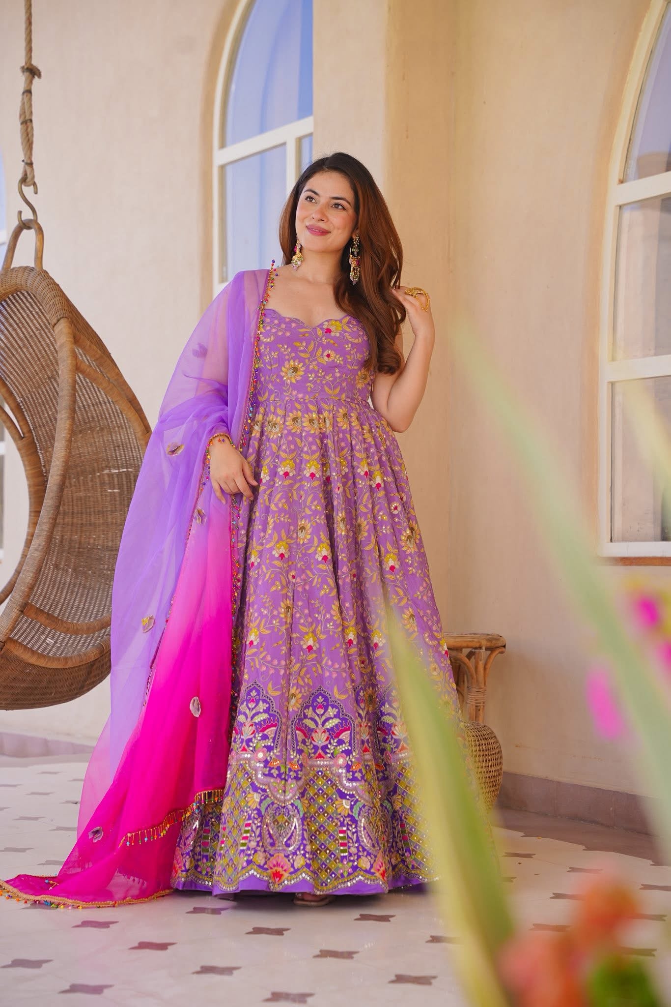 Nyraavi Embroidered Maxi Set
