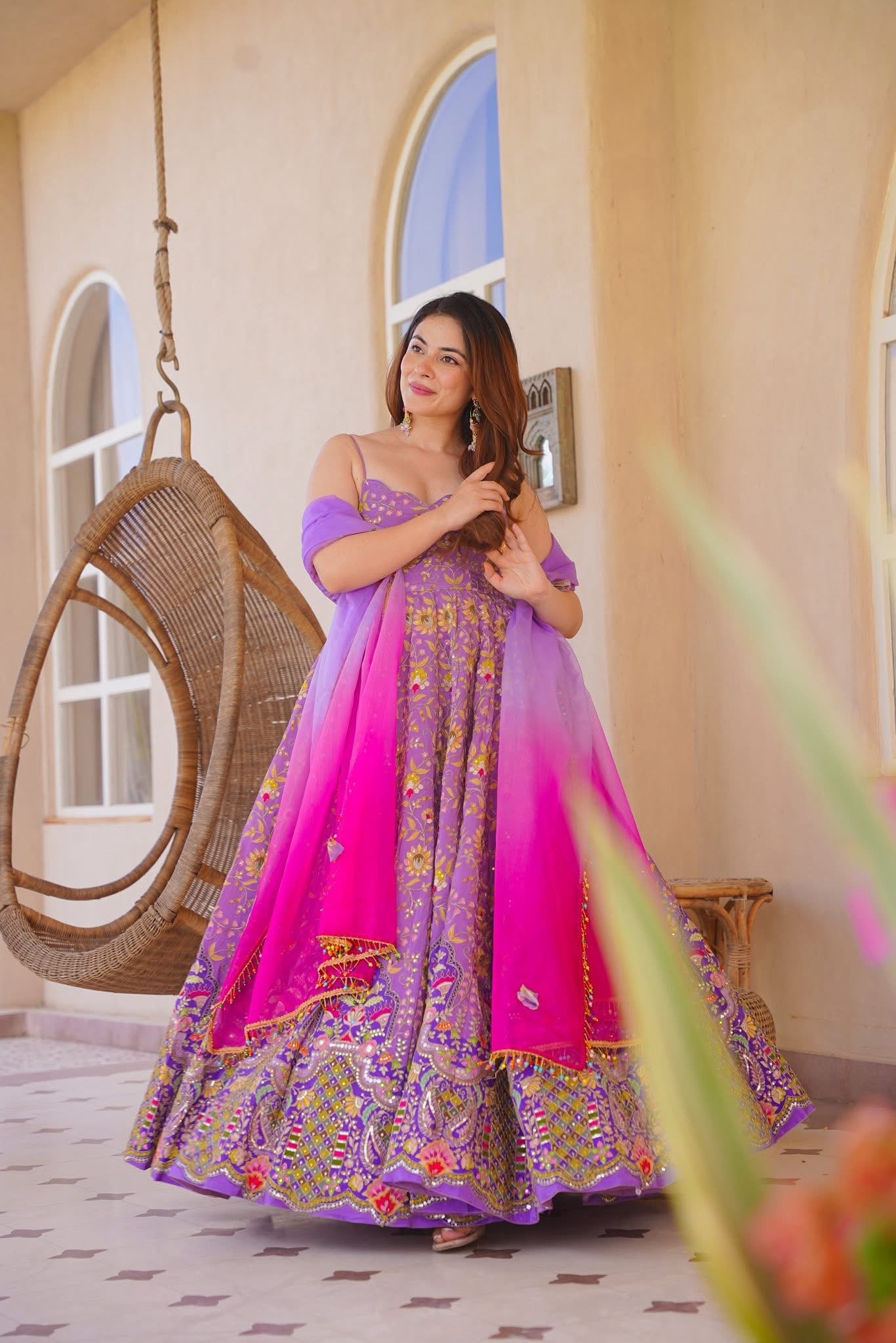 Nyraavi Embroidered Maxi Set