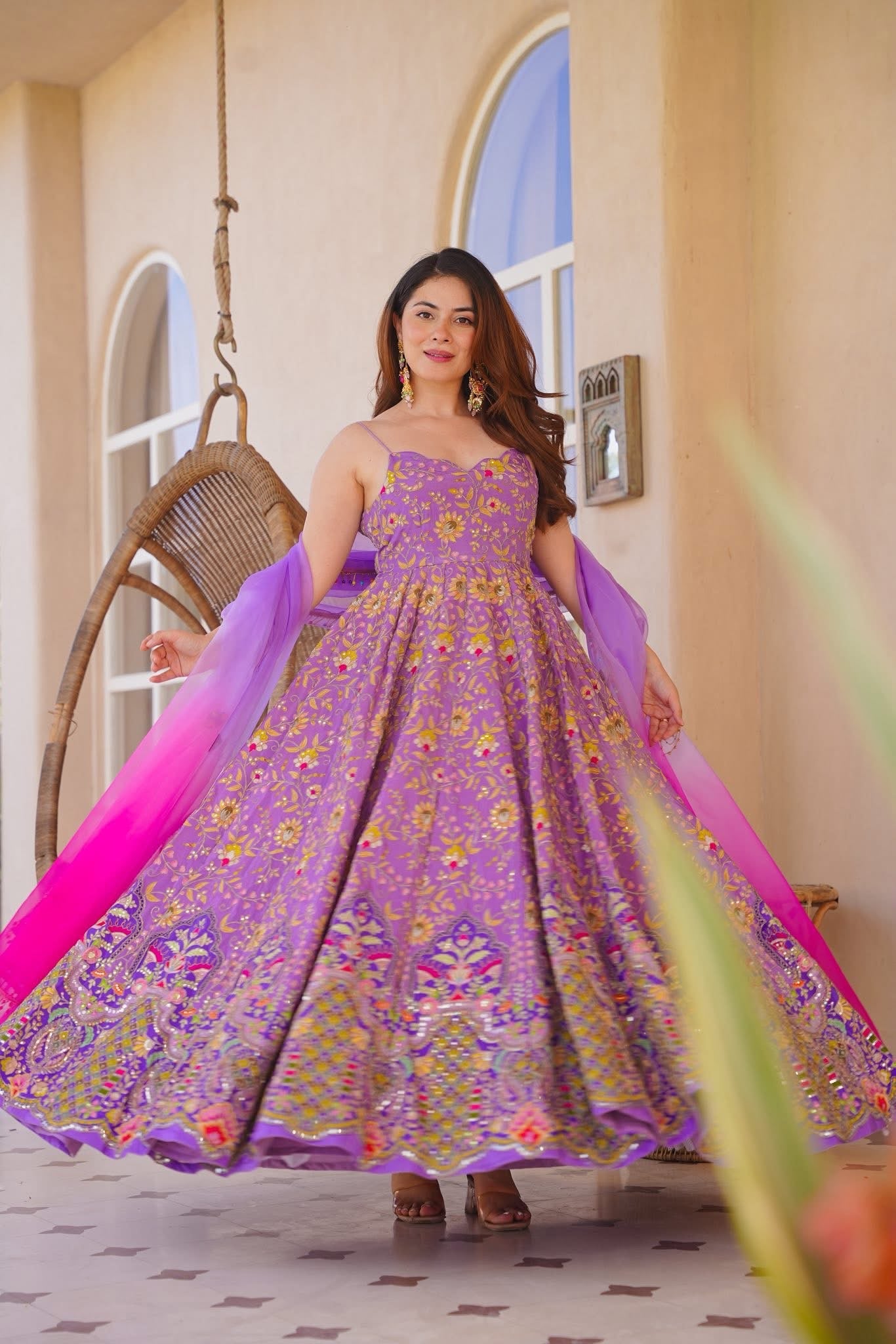 Nyraavi Embroidered Maxi Set