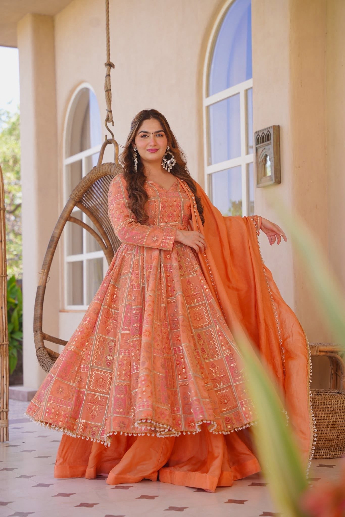 Aarzoya Heavy Embroidered Anarkali Suit Set