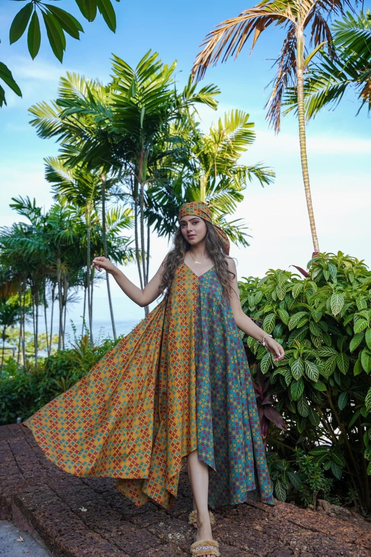cotton handkerchief dress Patchwork Cotton Handkerchief Dress
