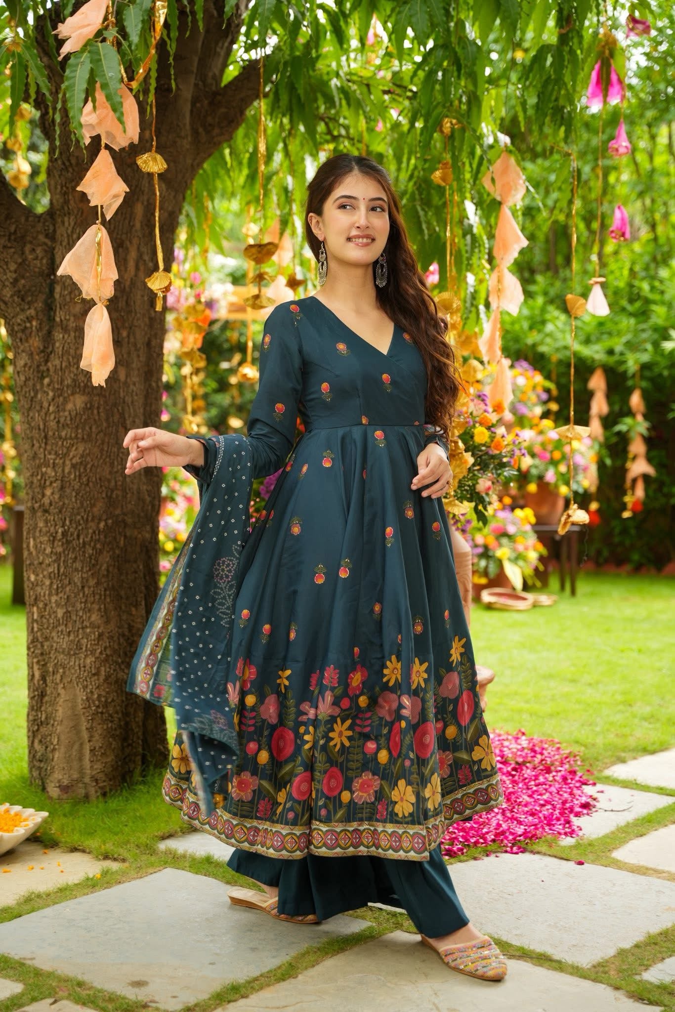 Indeevar Muslin Suit Set