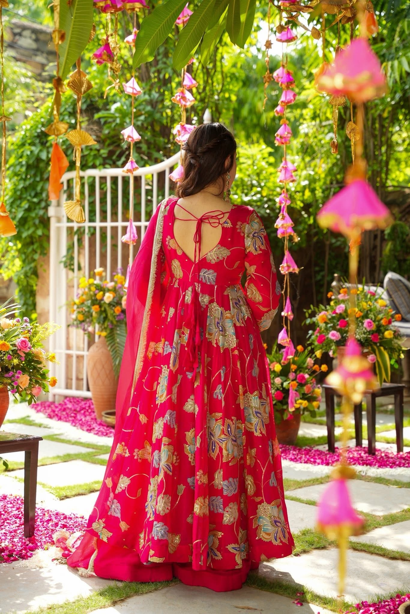 Festive Firoza Organza Suit Set