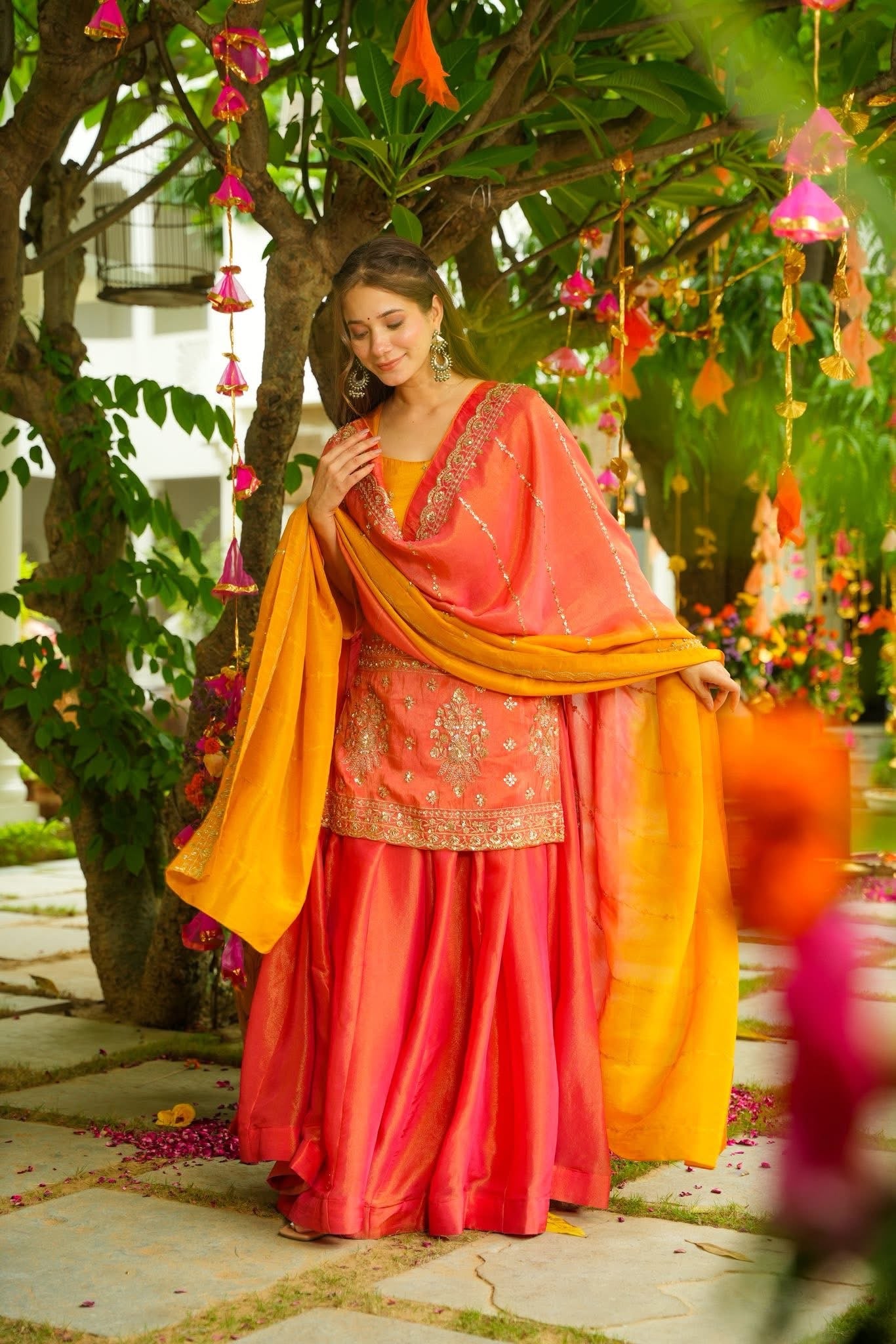 Kesari Mirage Cosmos Sharara Set