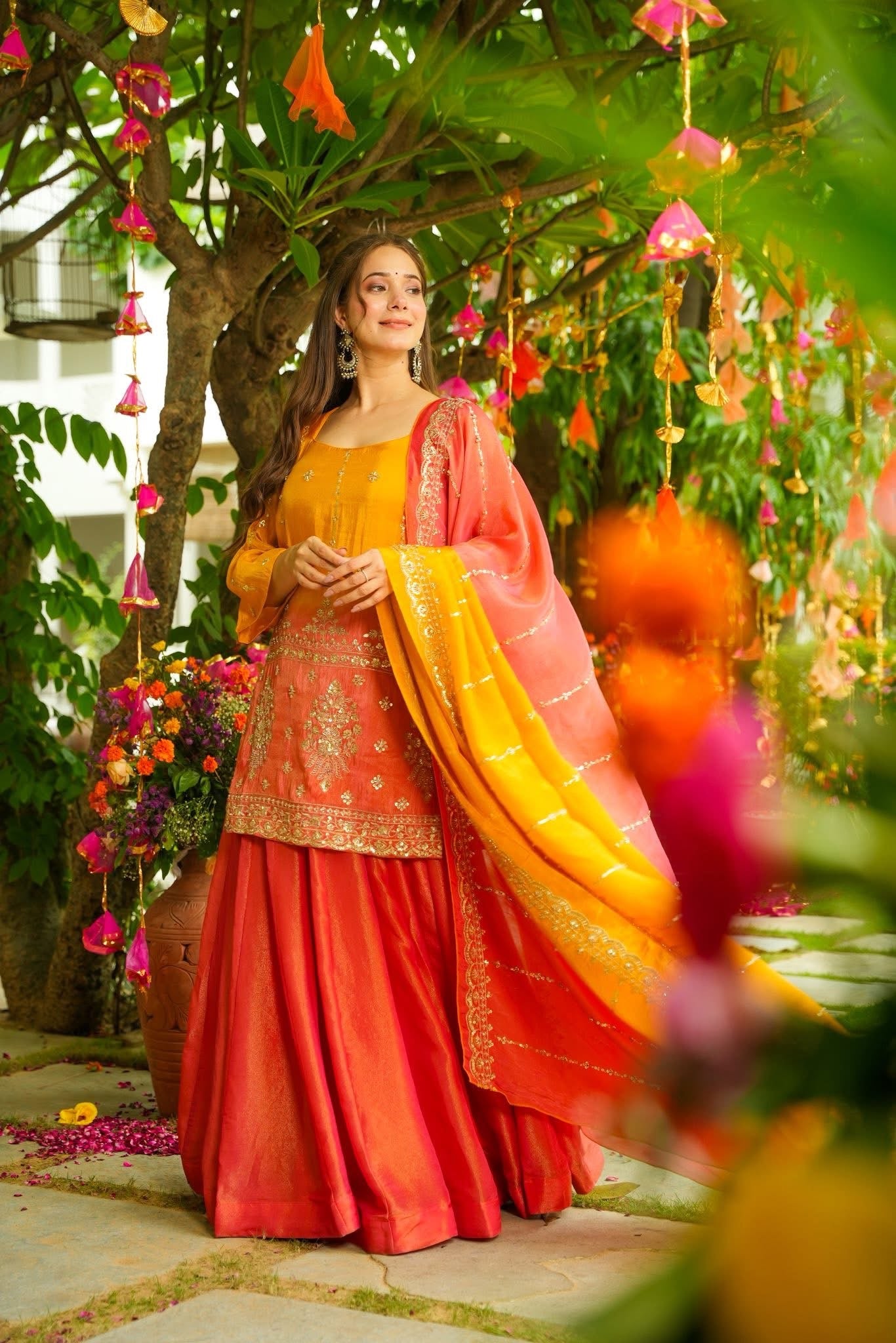 Kesari Mirage Cosmos Sharara Set