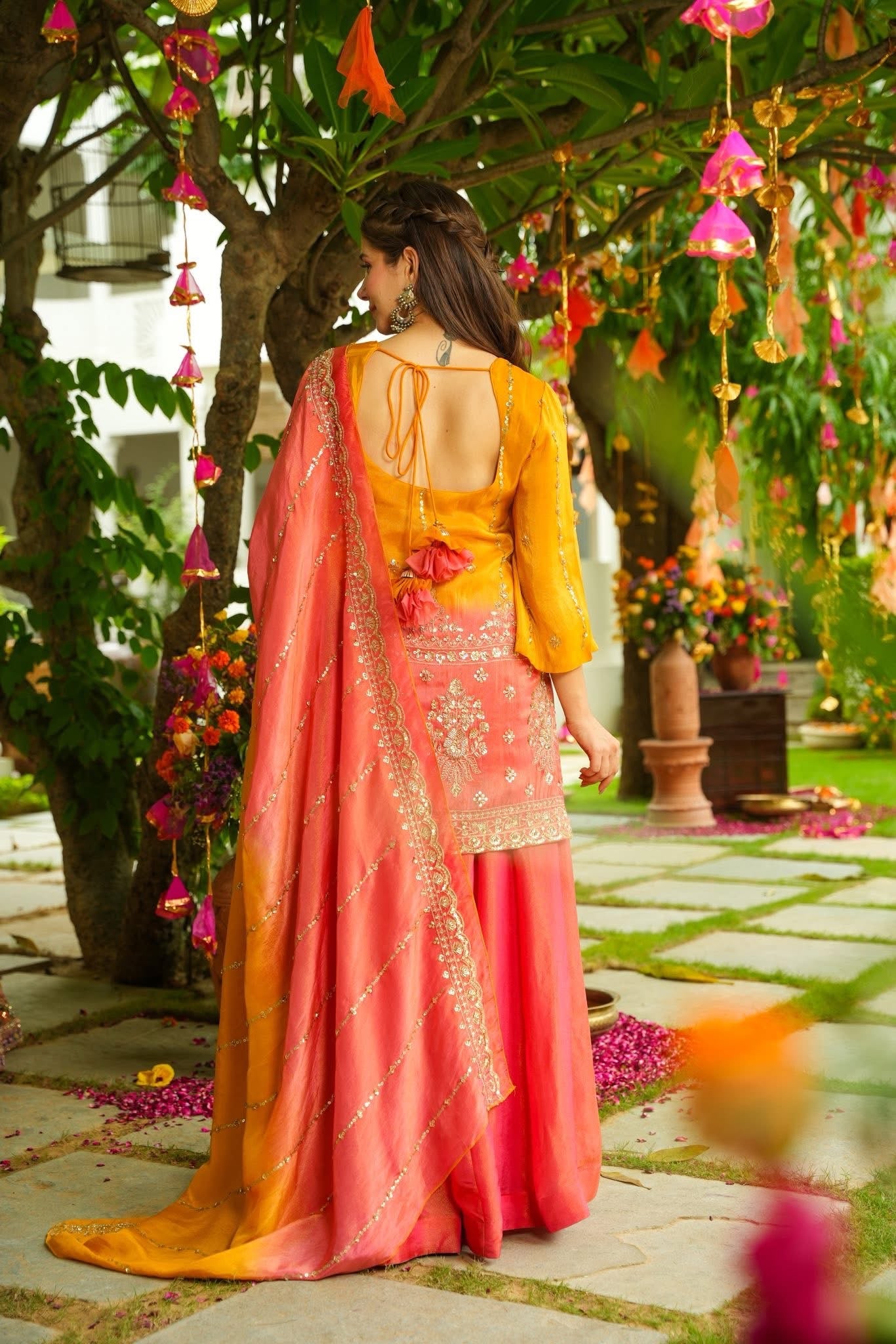 Kesari Mirage Cosmos Sharara Set