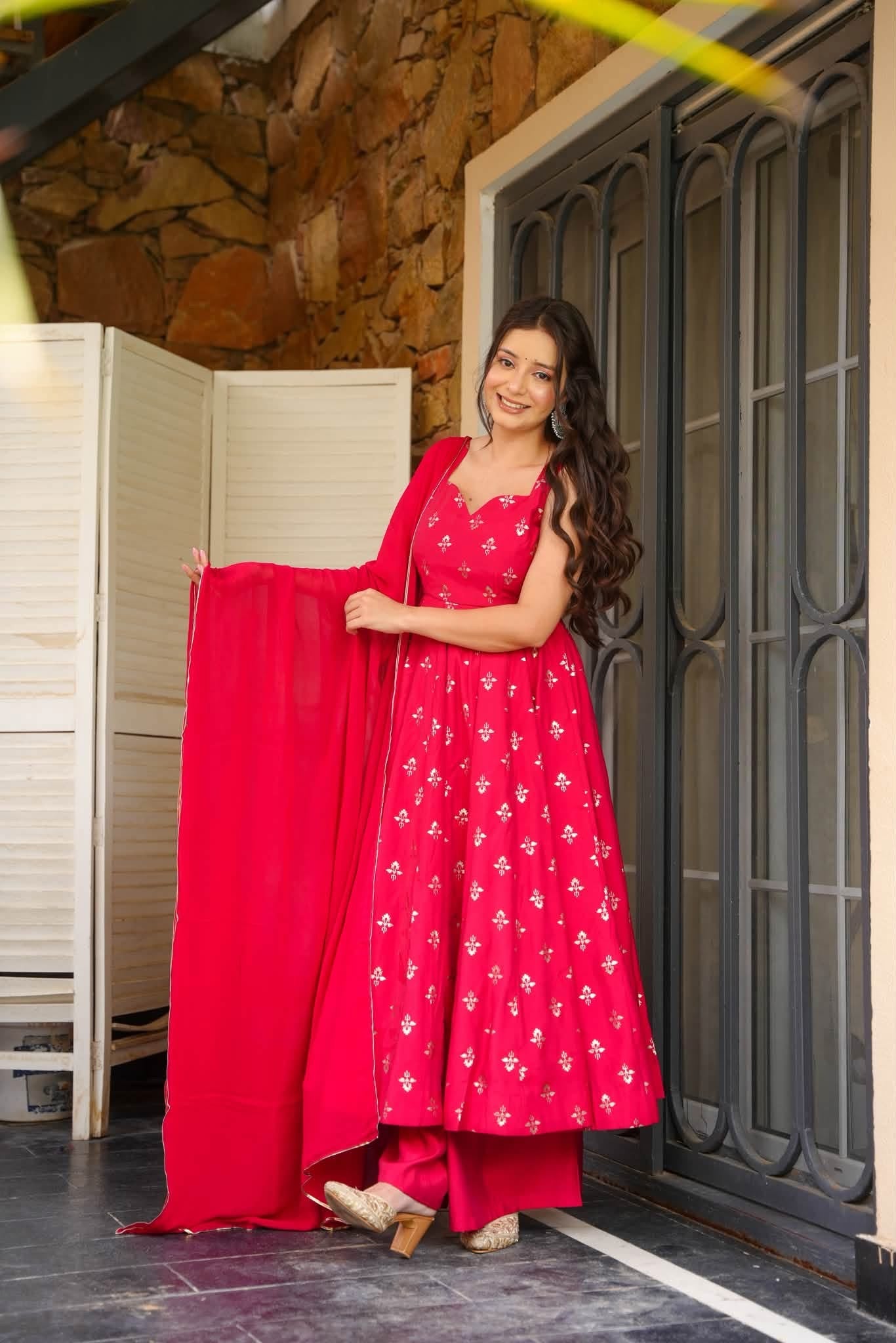 Yamika Cotton Anarkali Suit Set