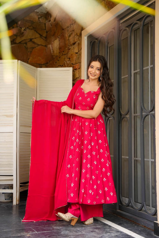 Yamika Cotton Anarkali Suit Set