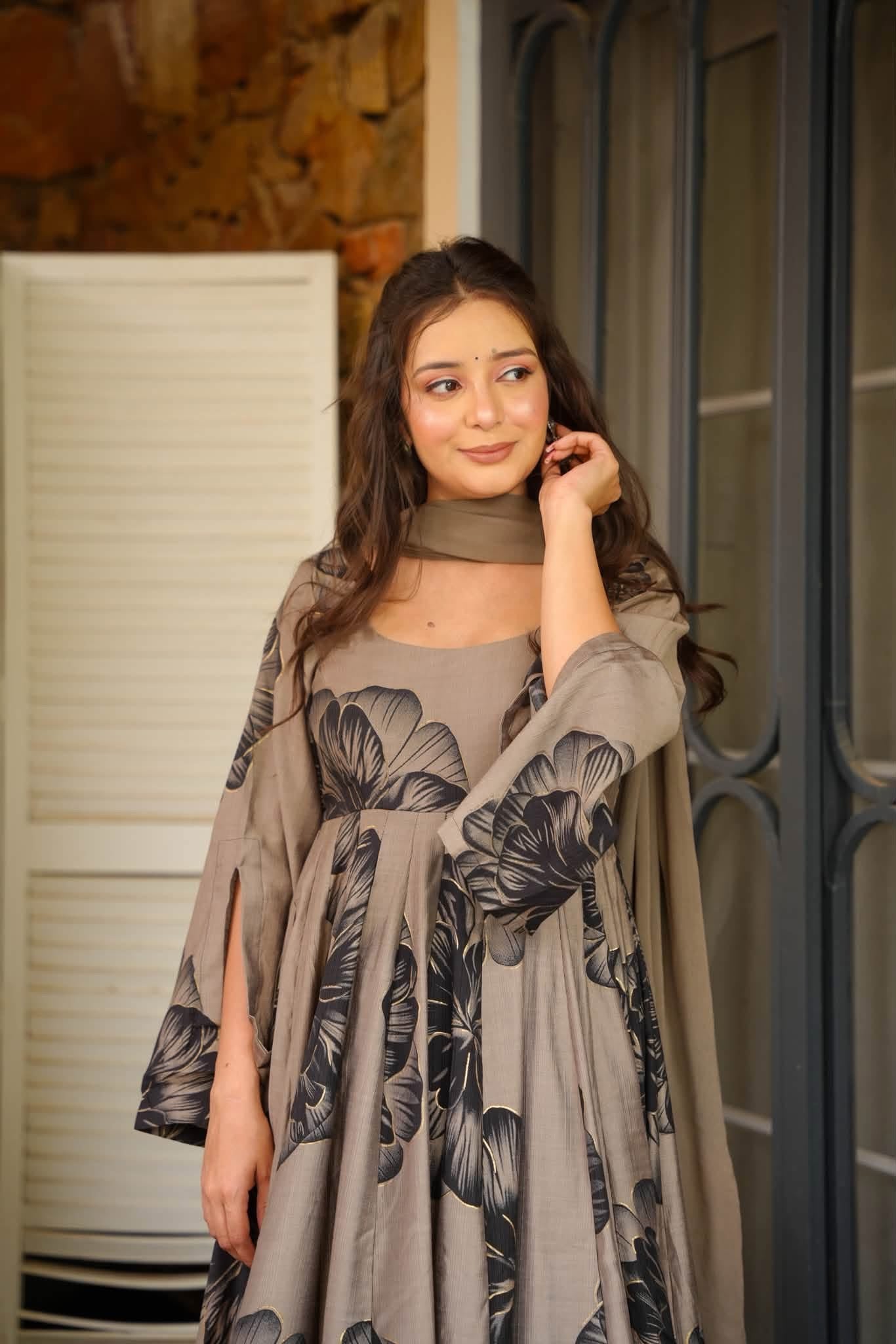 Saumika Cotton Anarkali Suit Set