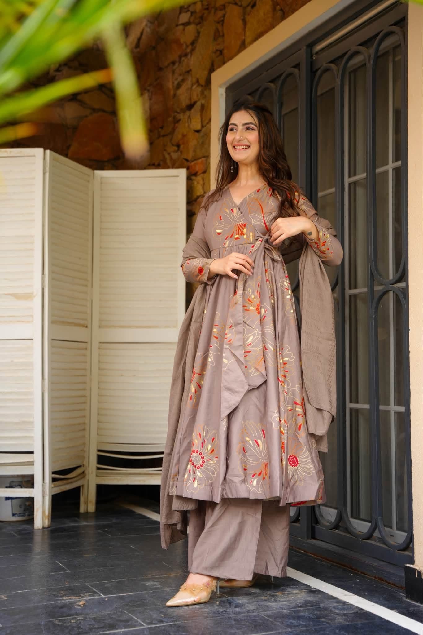 Prakriti Angrakha Cotton Anarkali Suit Set