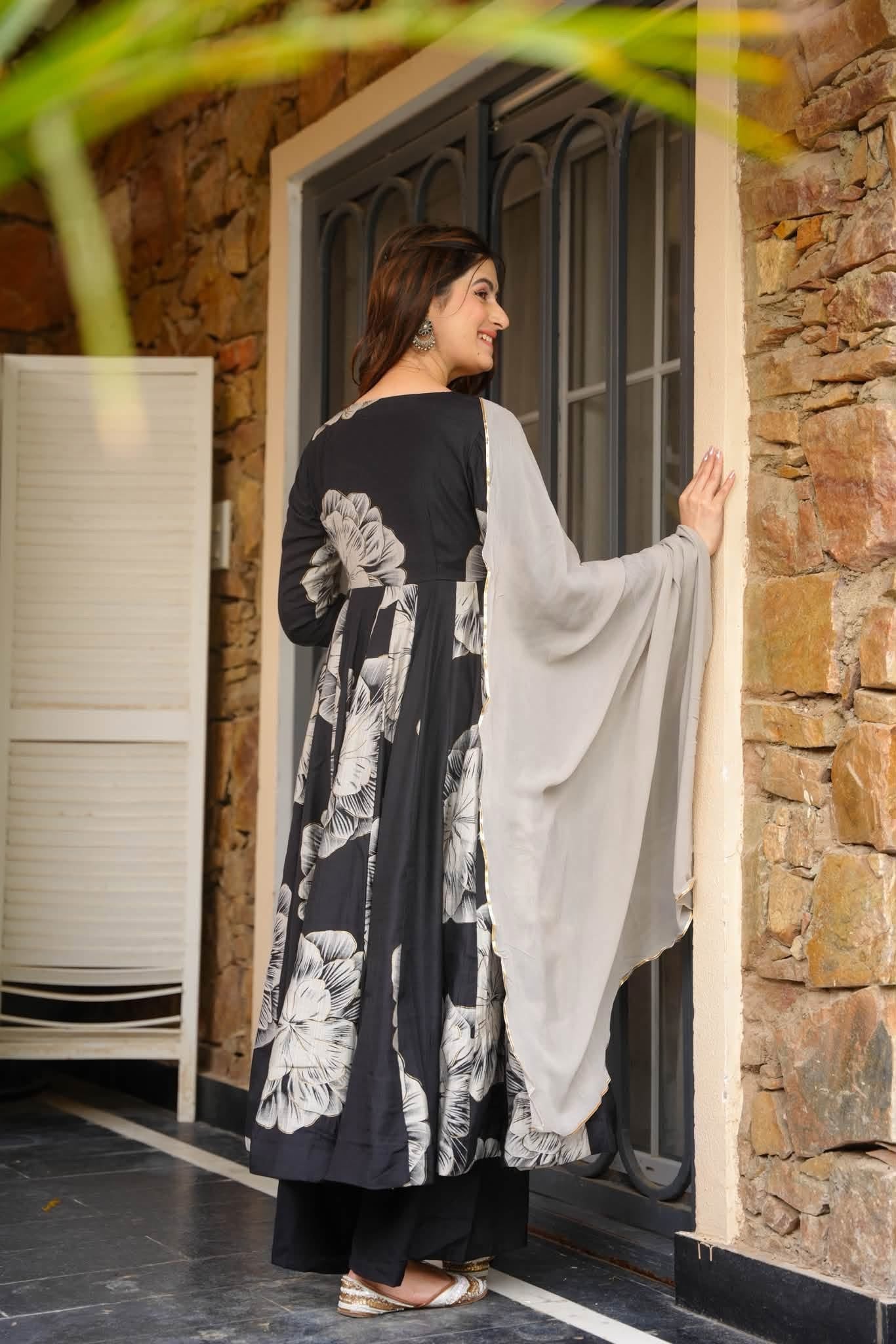 Tiya Grace Cotton Anarkali Suit Set