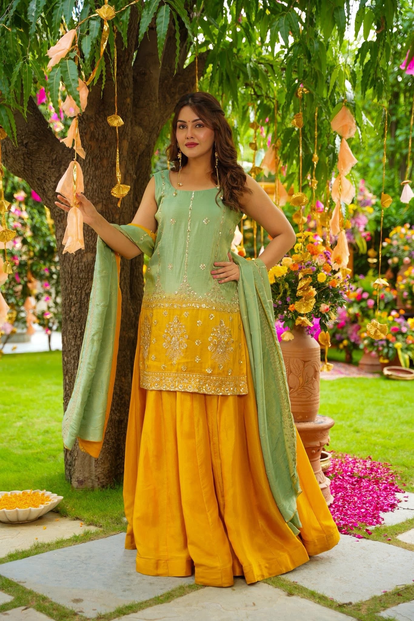 Solmera Cosmos Sharara Set