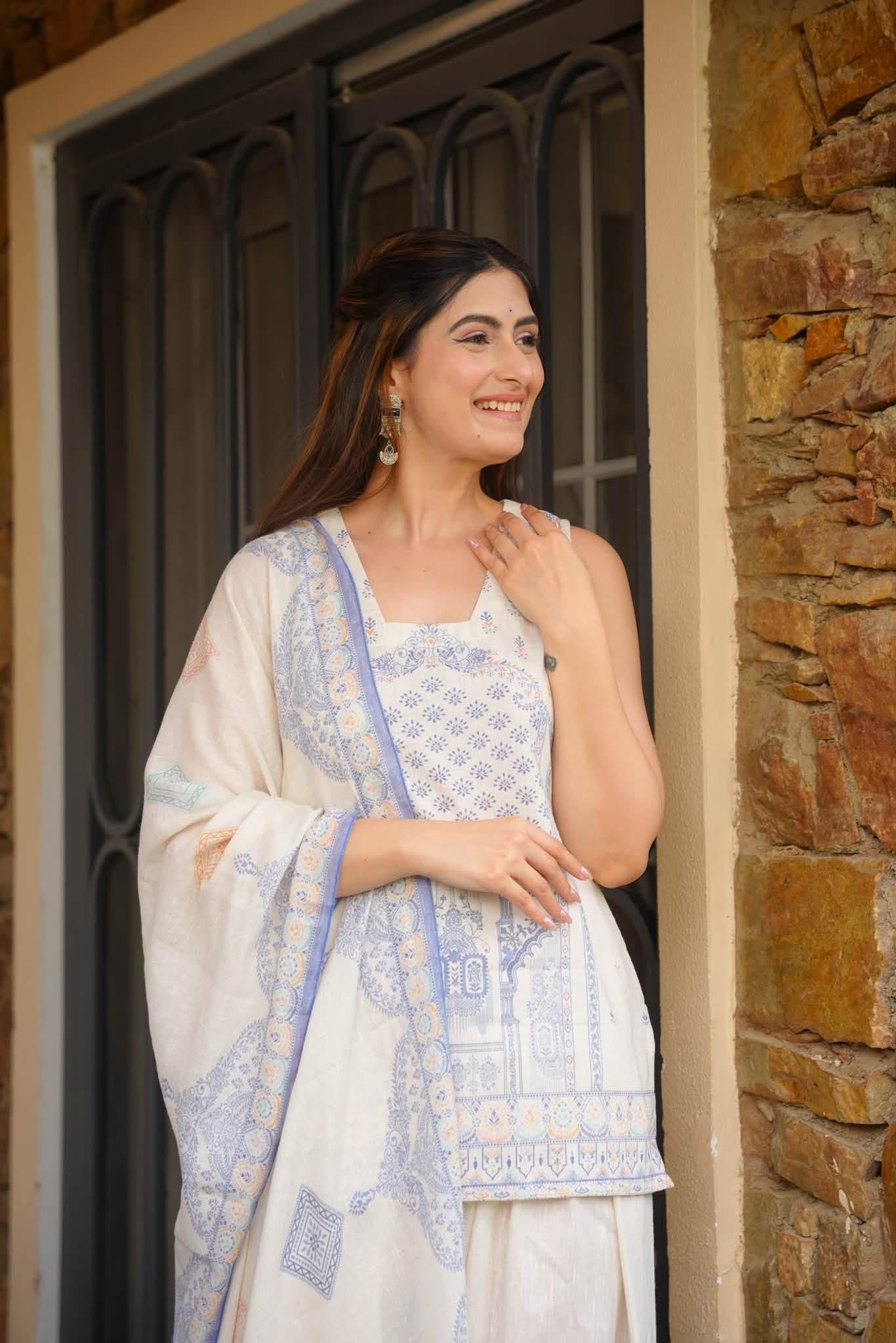Afsa Printed Farshi Salwar Set