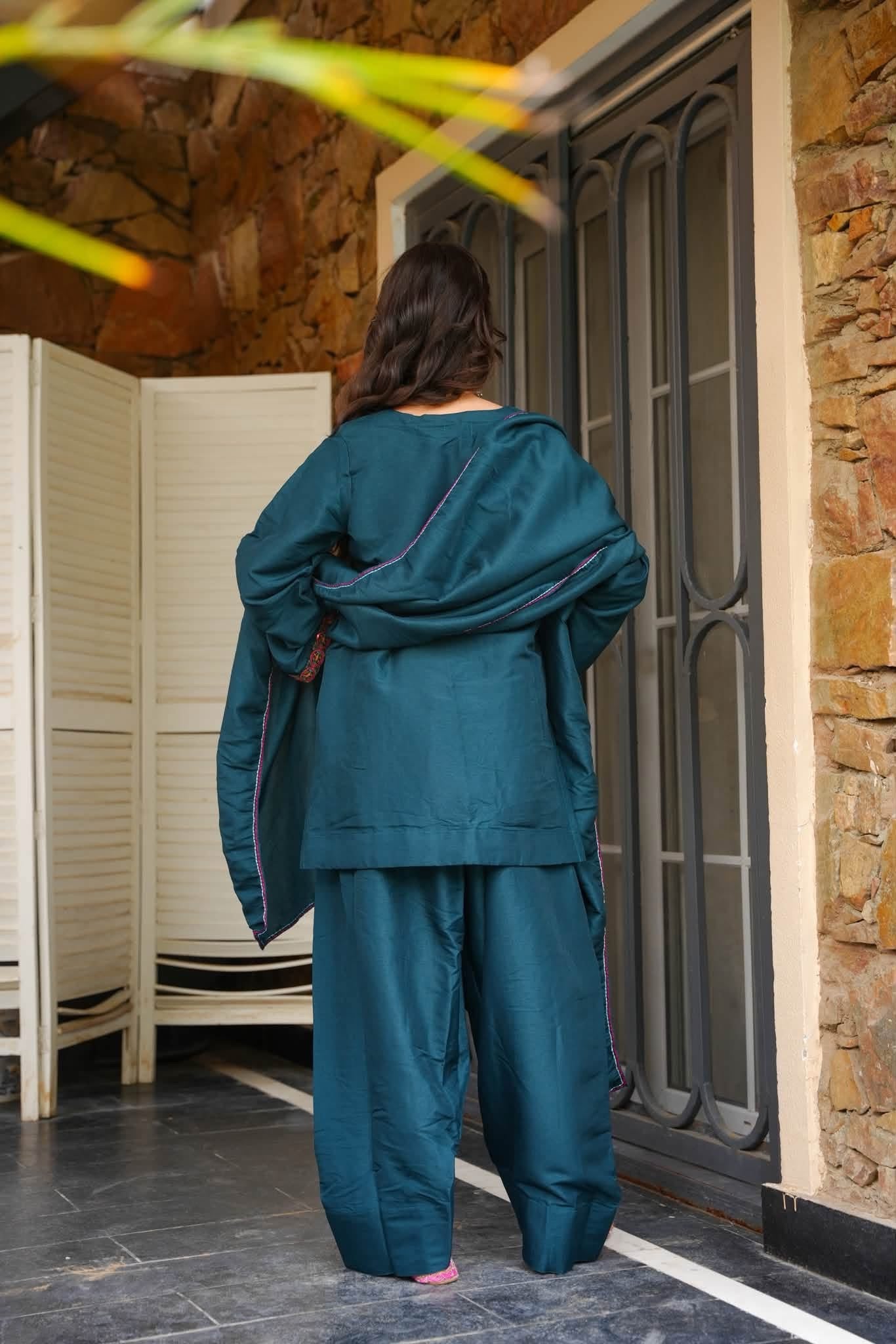 Mahrokh Embroidered Farshi Salwar Set