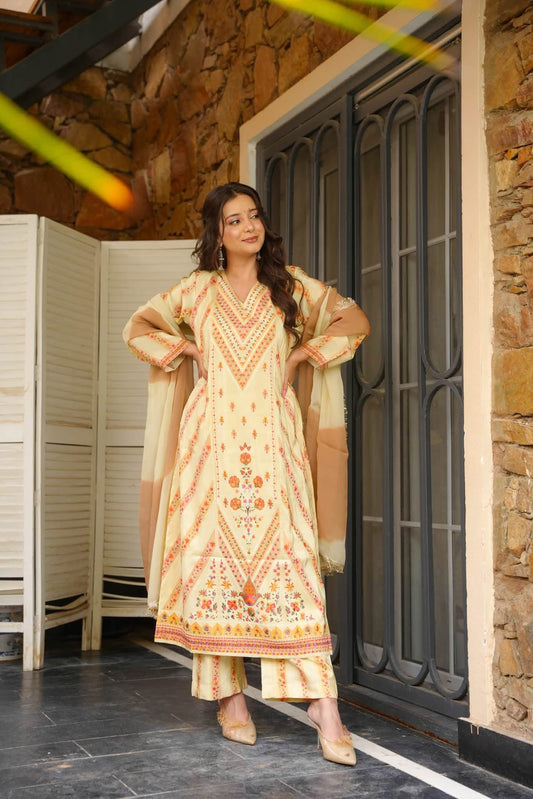 Aylin Printed Straight Kurta Set