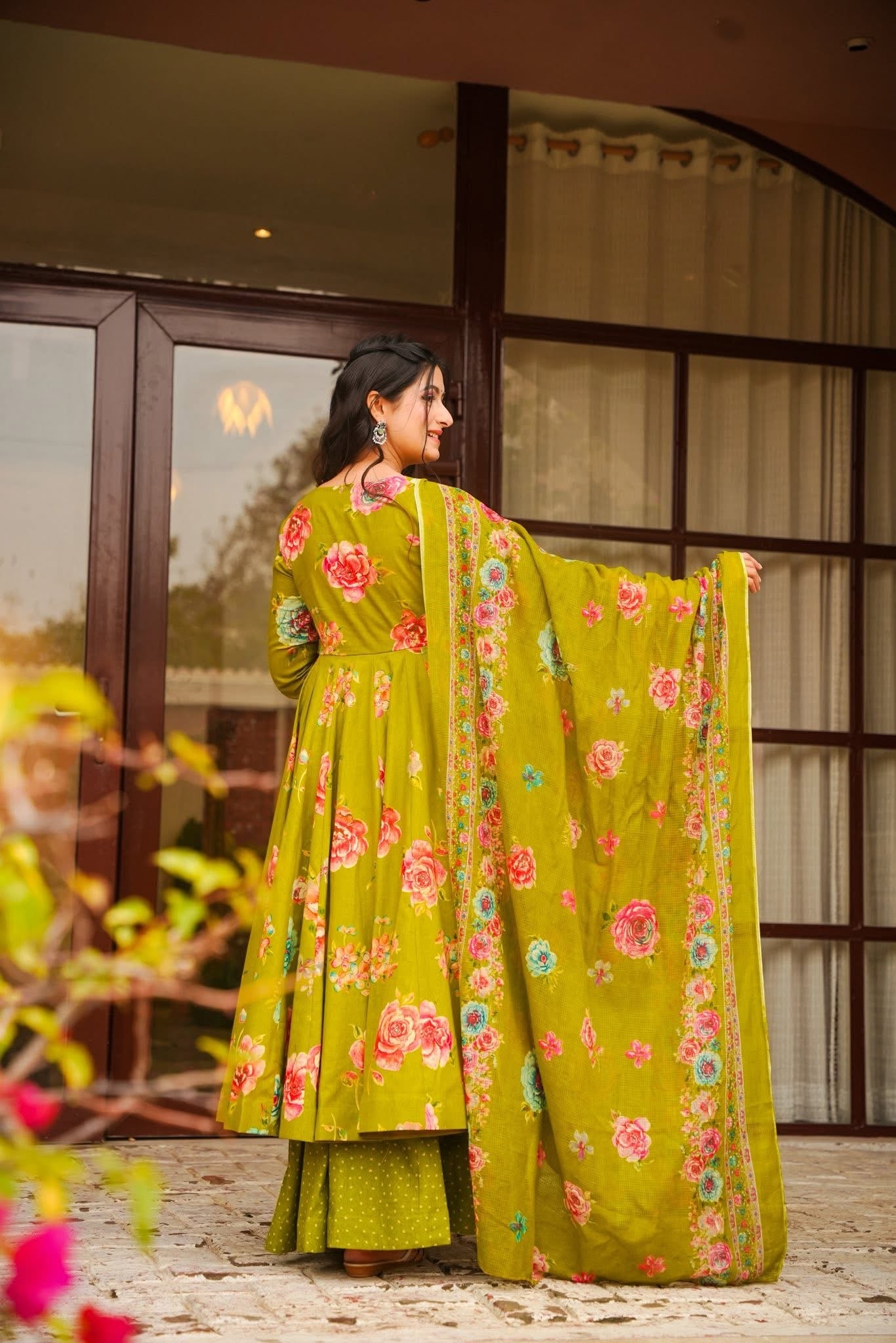 Mrinavi Floral Anarkali Suit Set