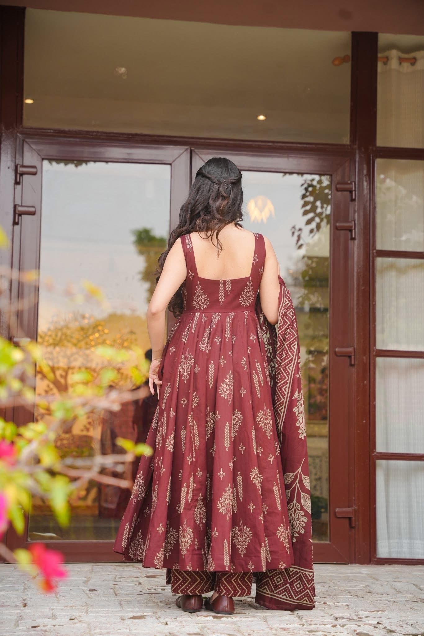 Alvika Cotton Anarkali Suit Set