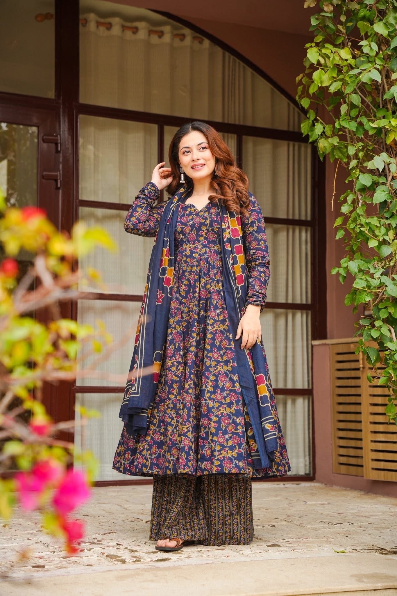 Samvini Floral Cotton Suit Set