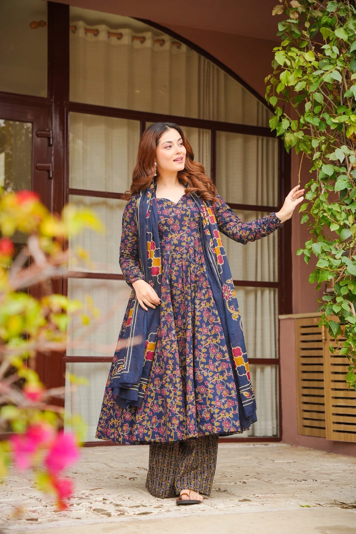 Samvini Floral Cotton Suit Set