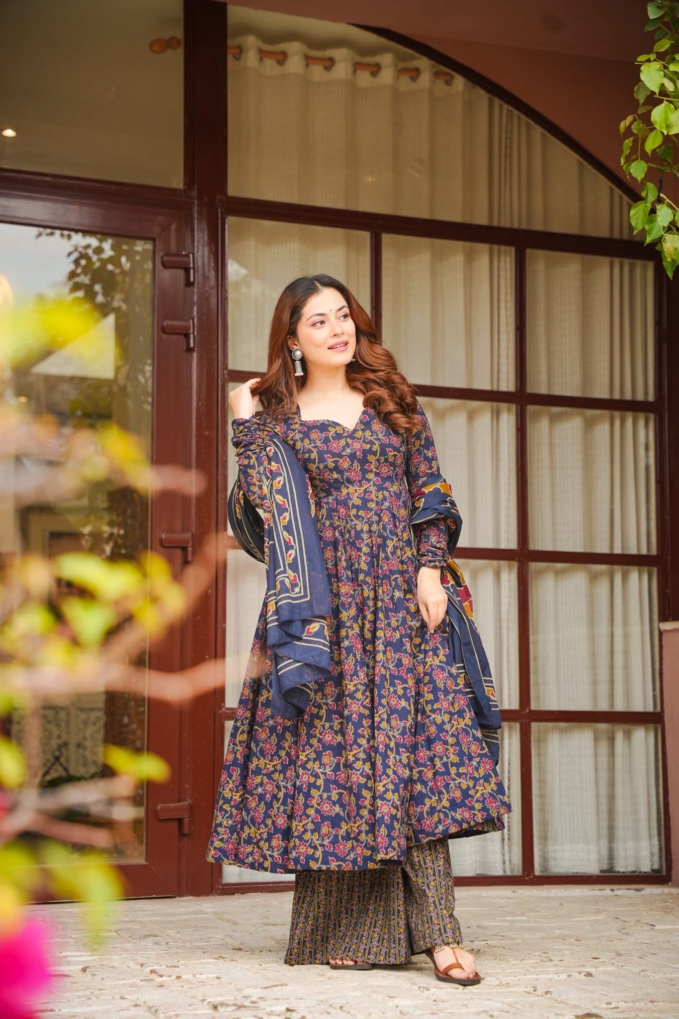 Samvini Floral Cotton Suit Set