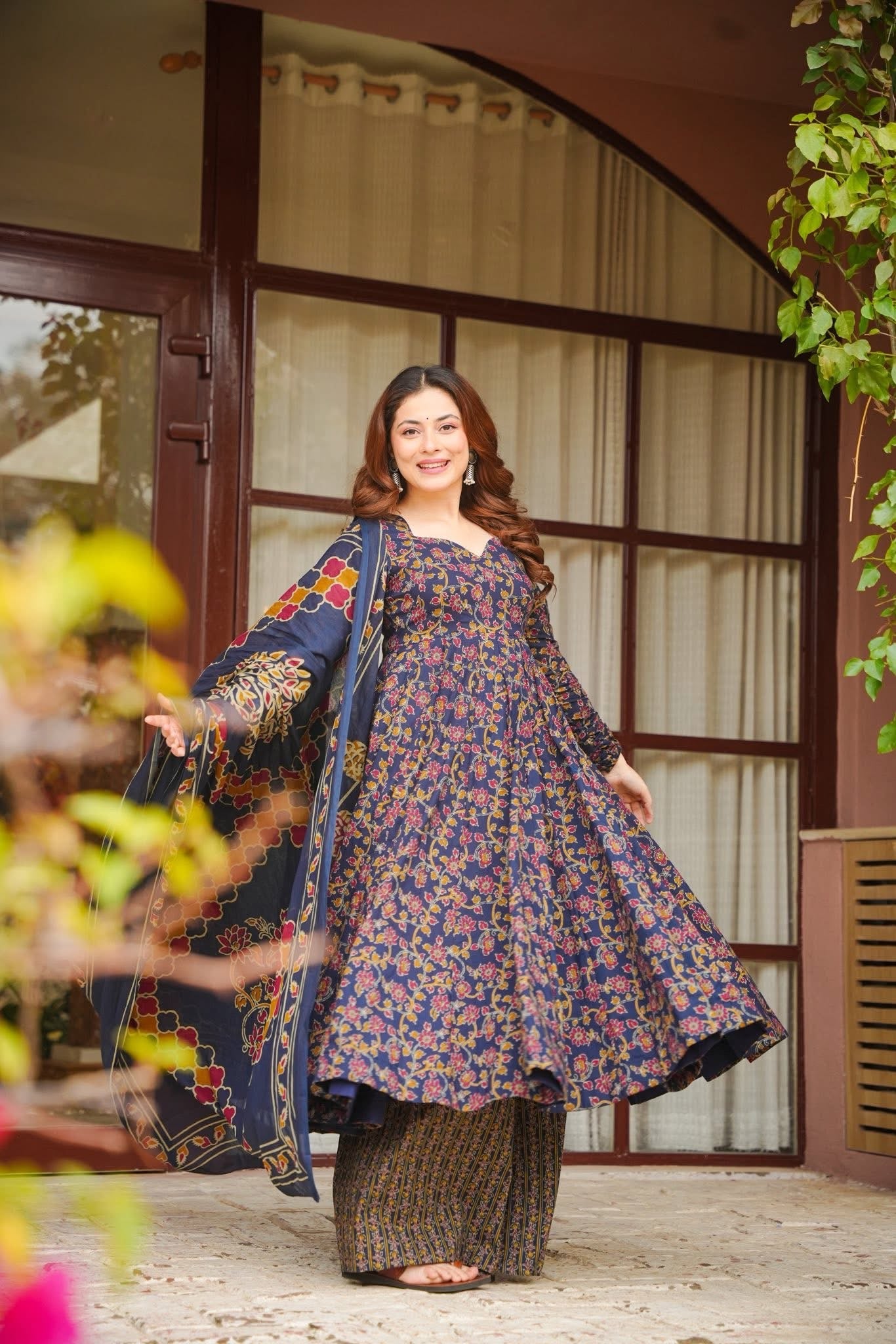Samvini Floral Cotton Suit Set