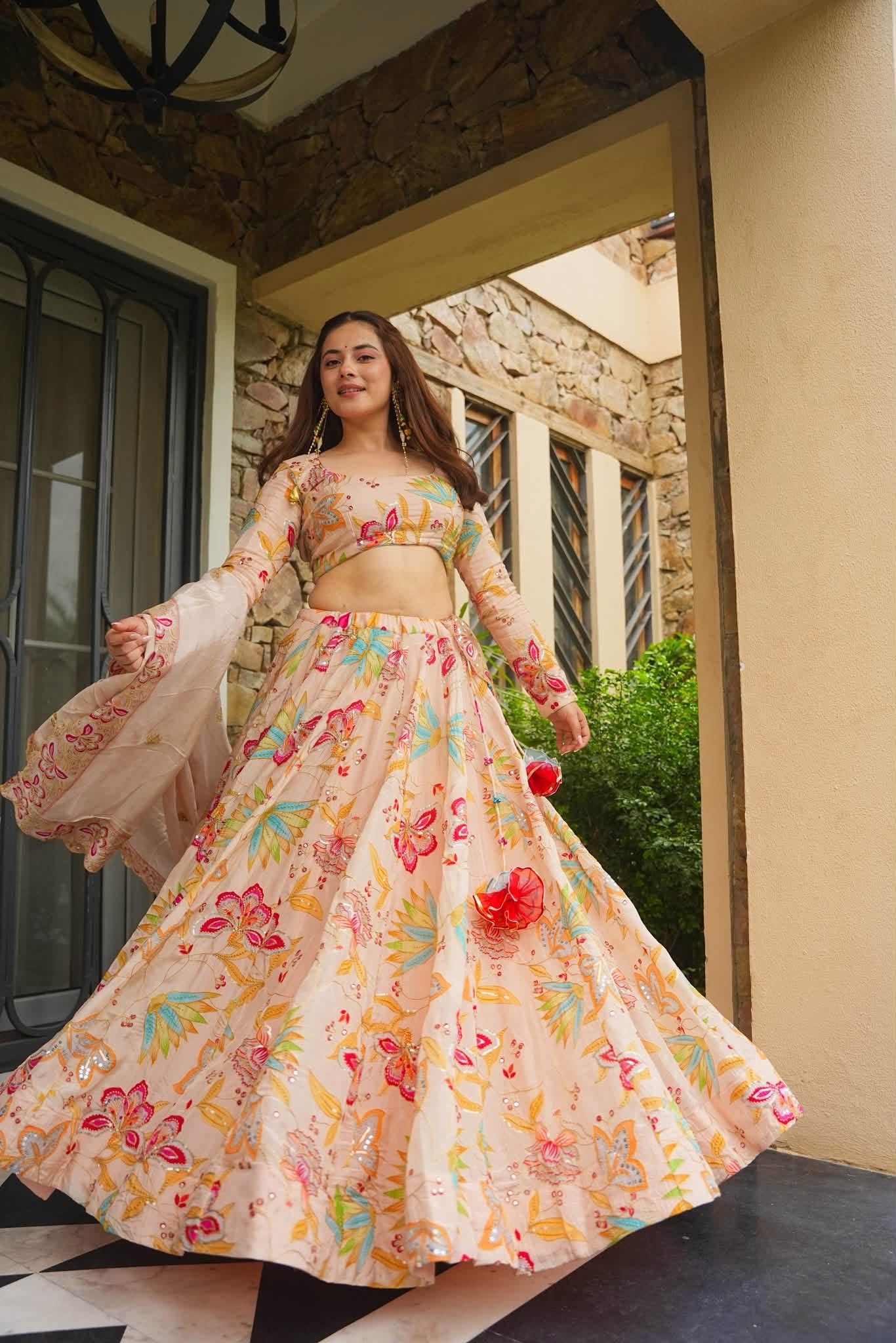 Vareesha Pastel Heavy Lehenga Set