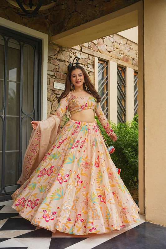 Vareesha Pastel Heavy Lehenga Set