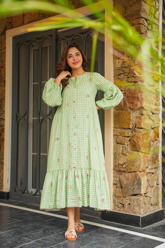Verona Statement Cotton Maxi Dress