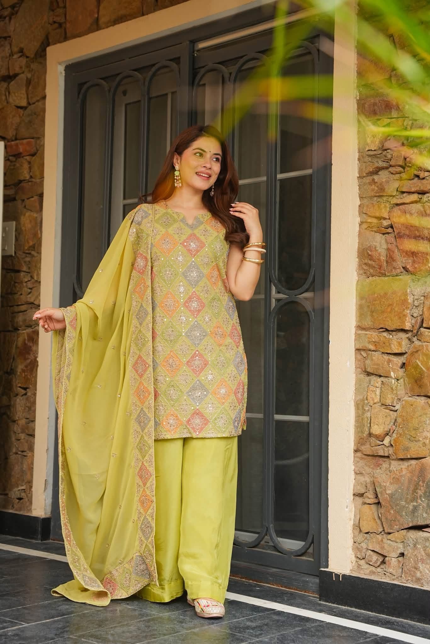Sharika Heavy Embroidered Kurta Set