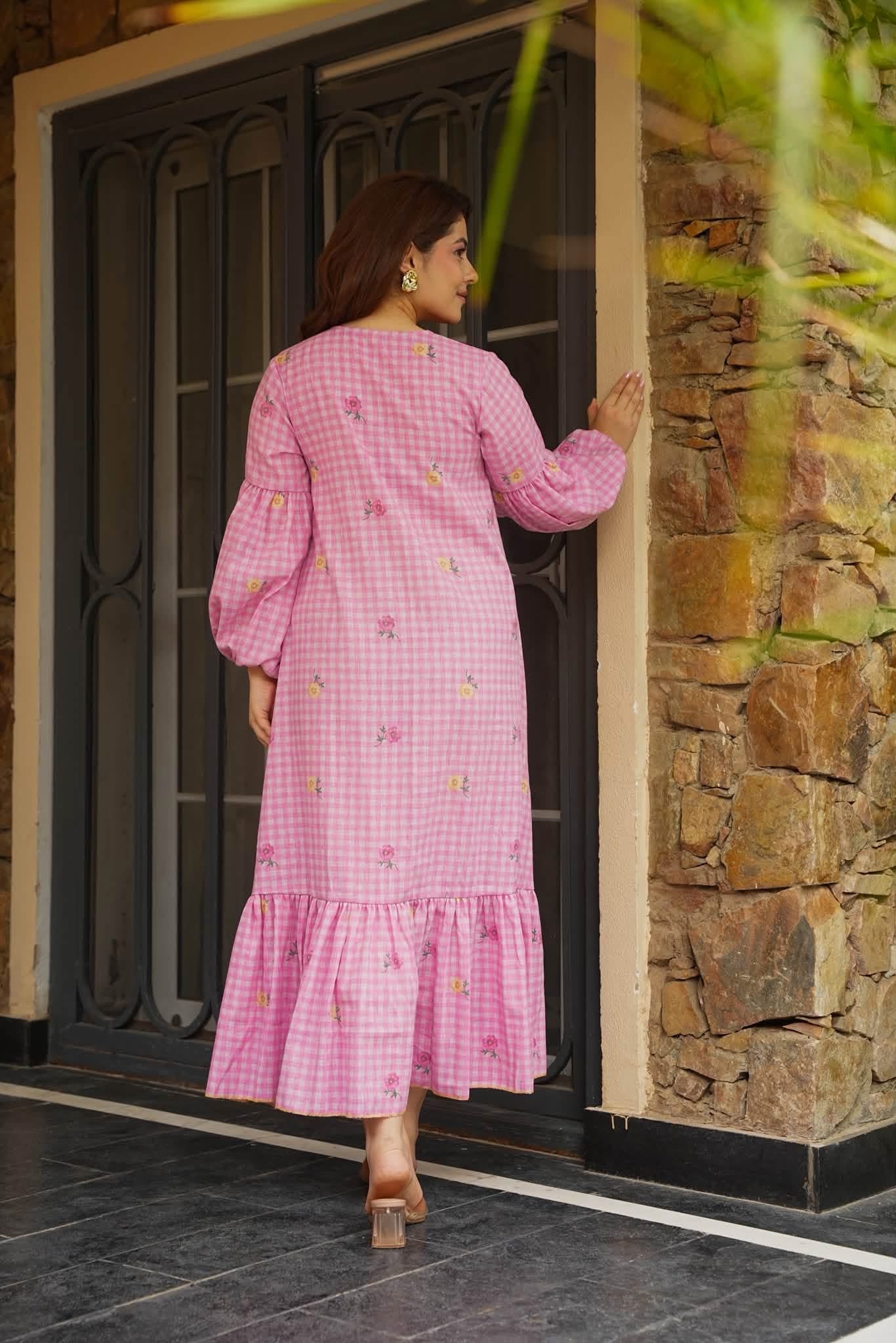 Roselle Statement Cotton Maxi Dress