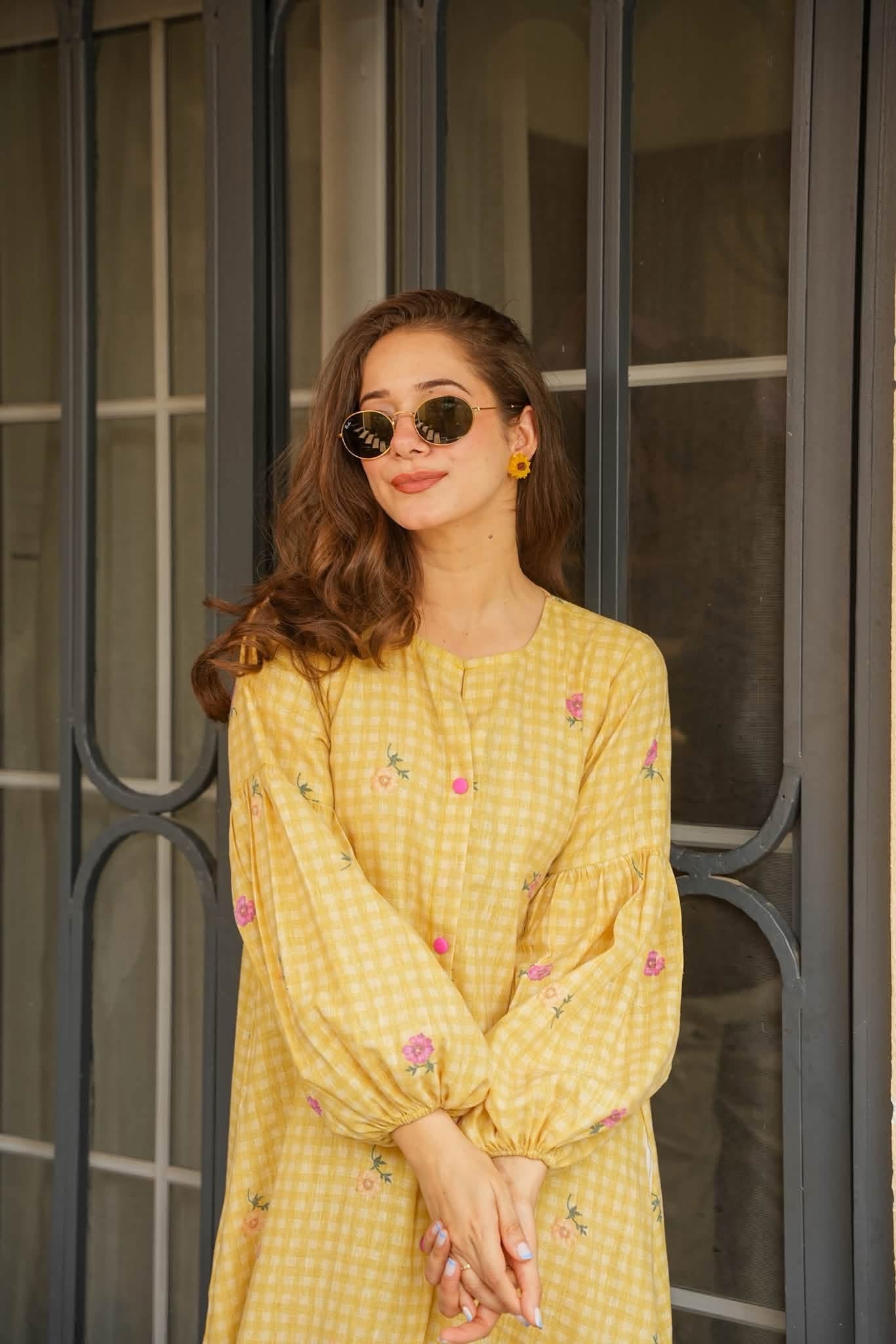 Buttercup Yellow Cotton Maxi Dress