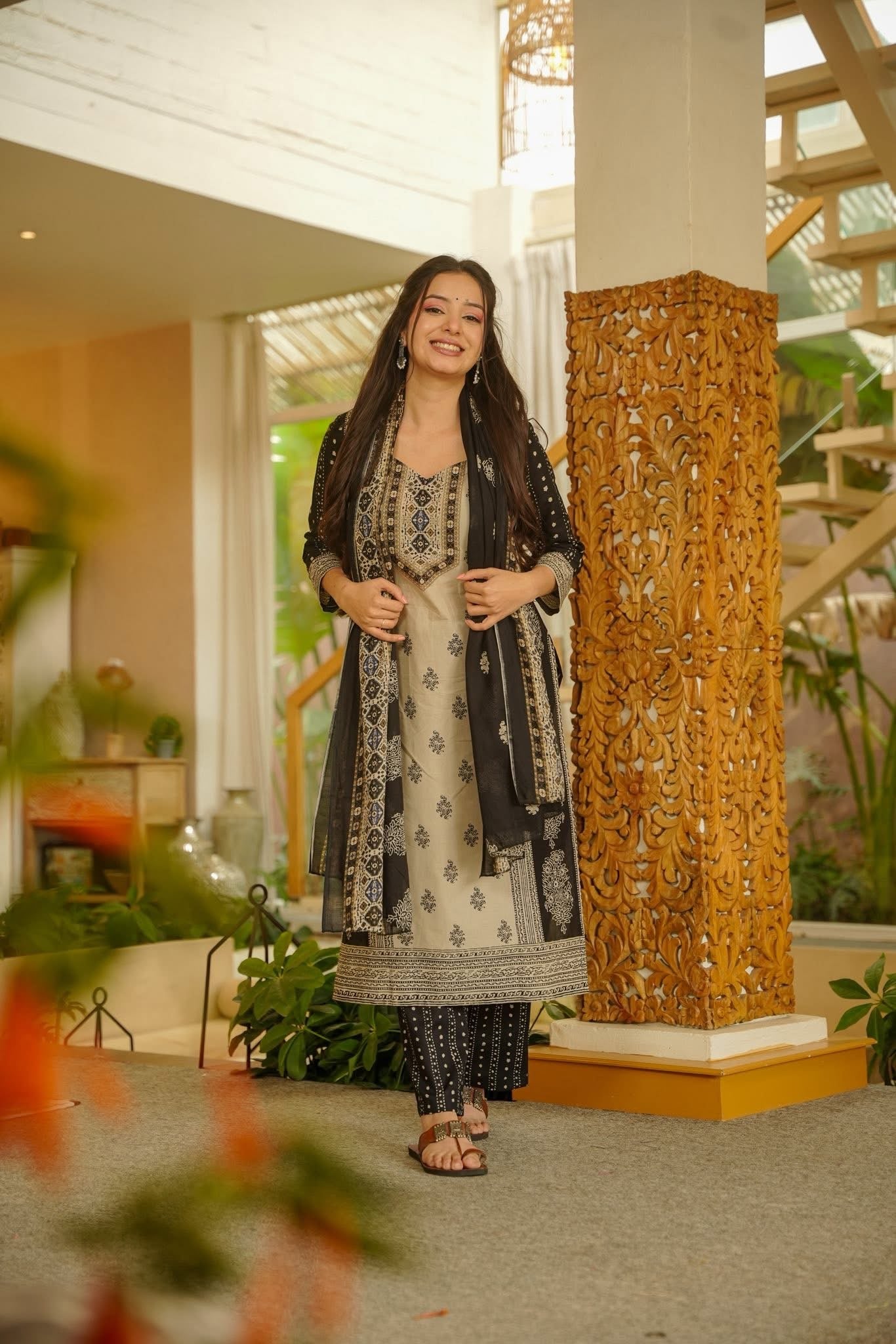 Nysaara Printed Cotton Kurta Set