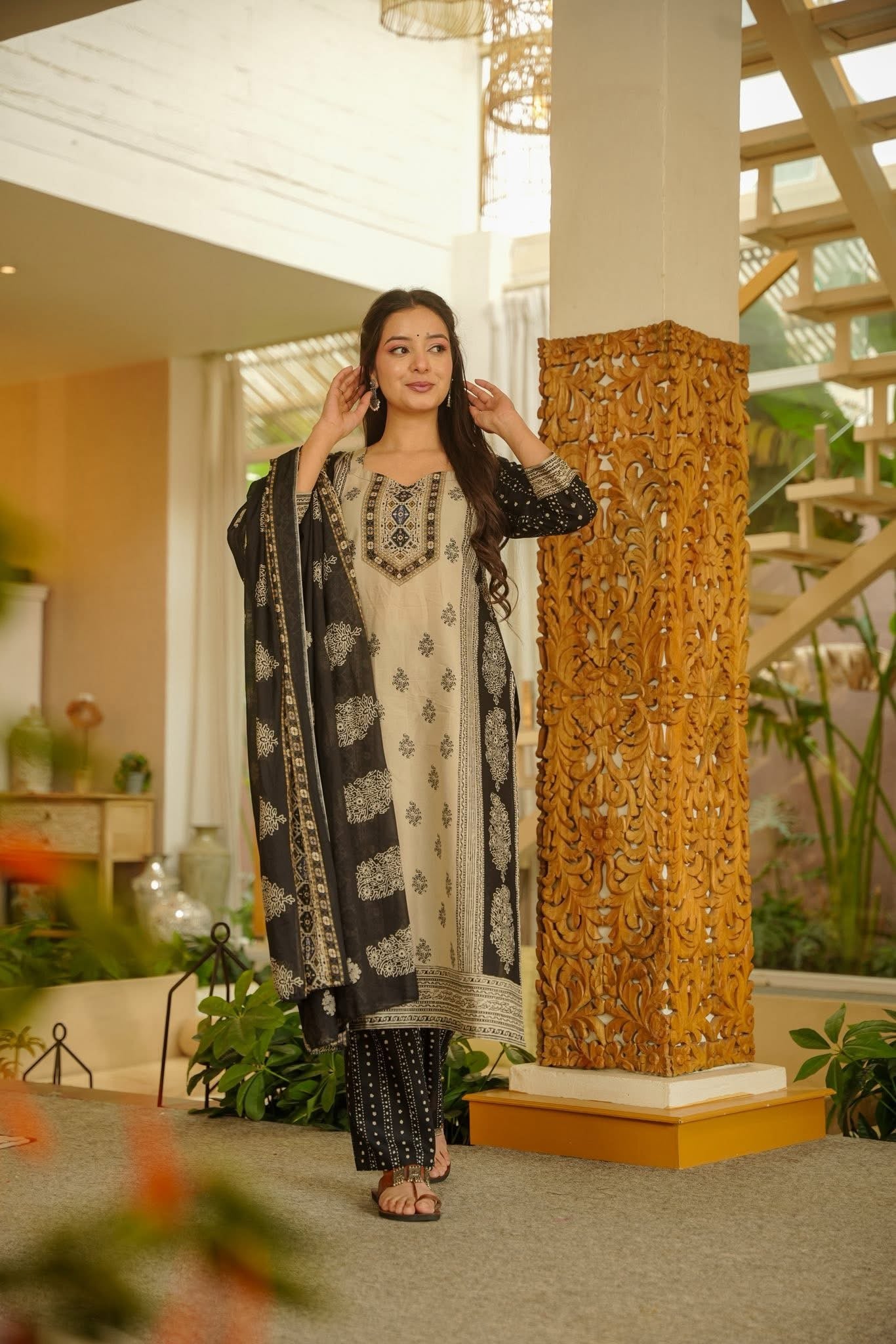 Nysaara Printed Cotton Kurta Set