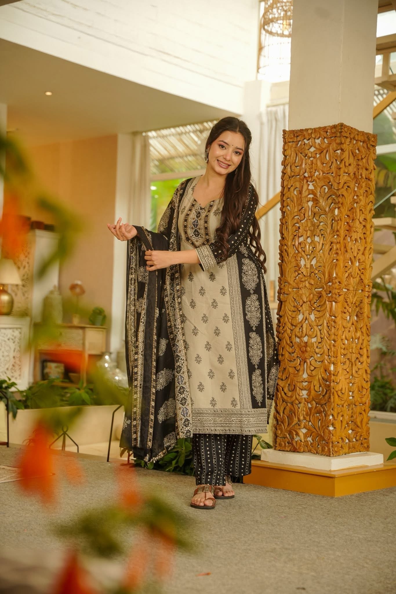 Nysaara Printed Cotton Kurta Set