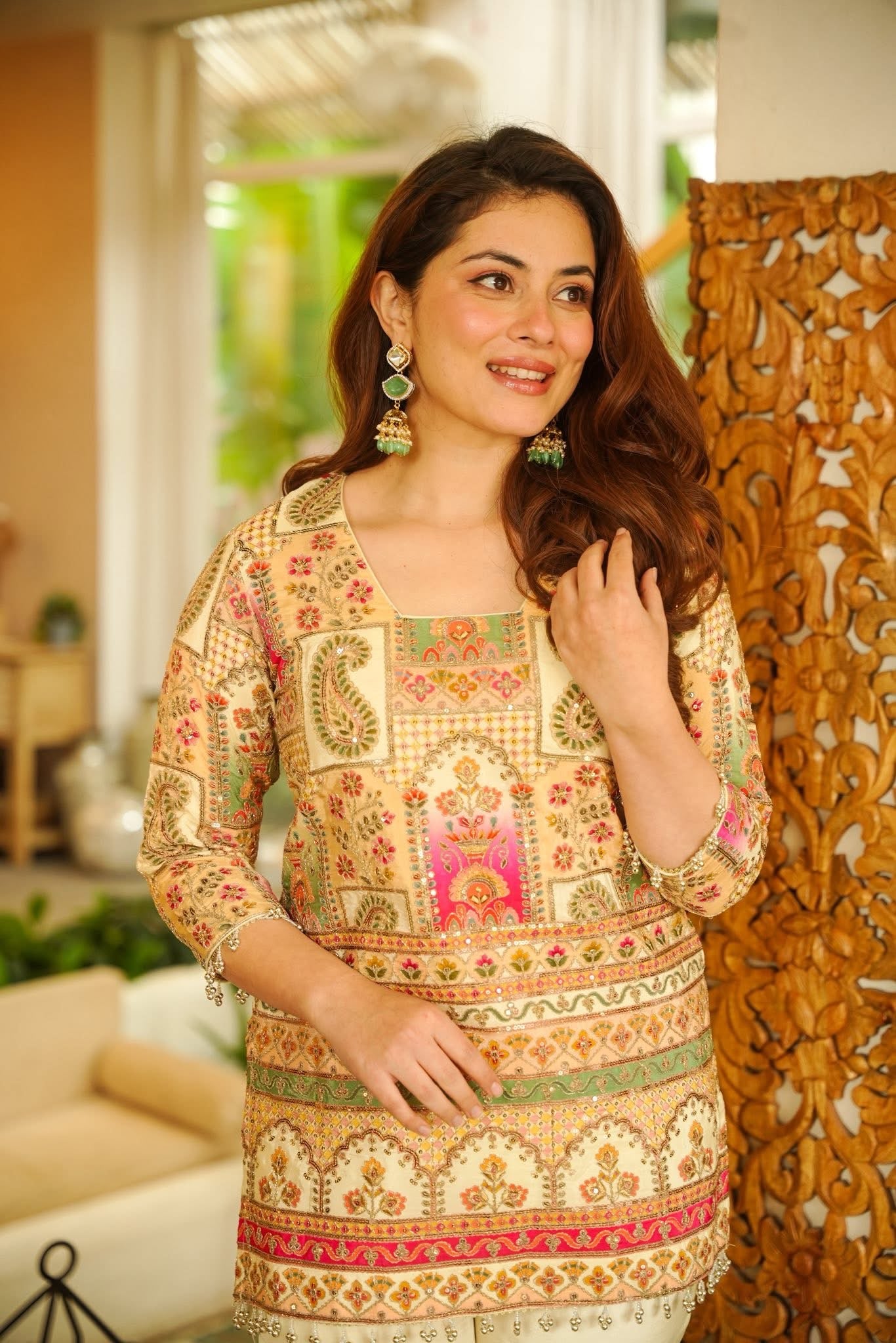 Gilded Crown Heavy Embroidered Co-ord Set