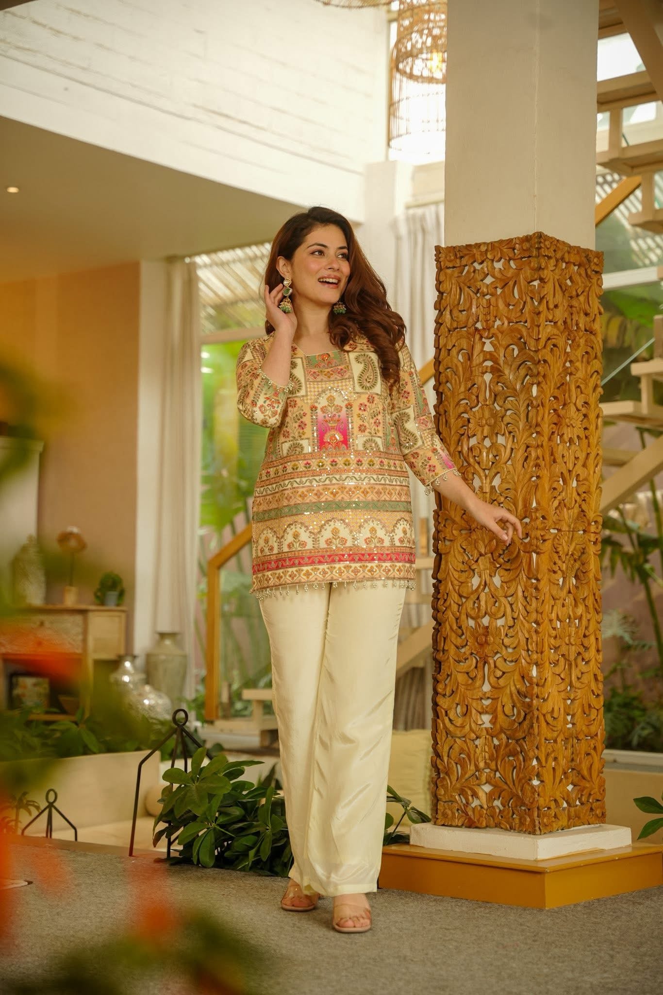 Gilded Crown Heavy Embroidered Co-ord Set