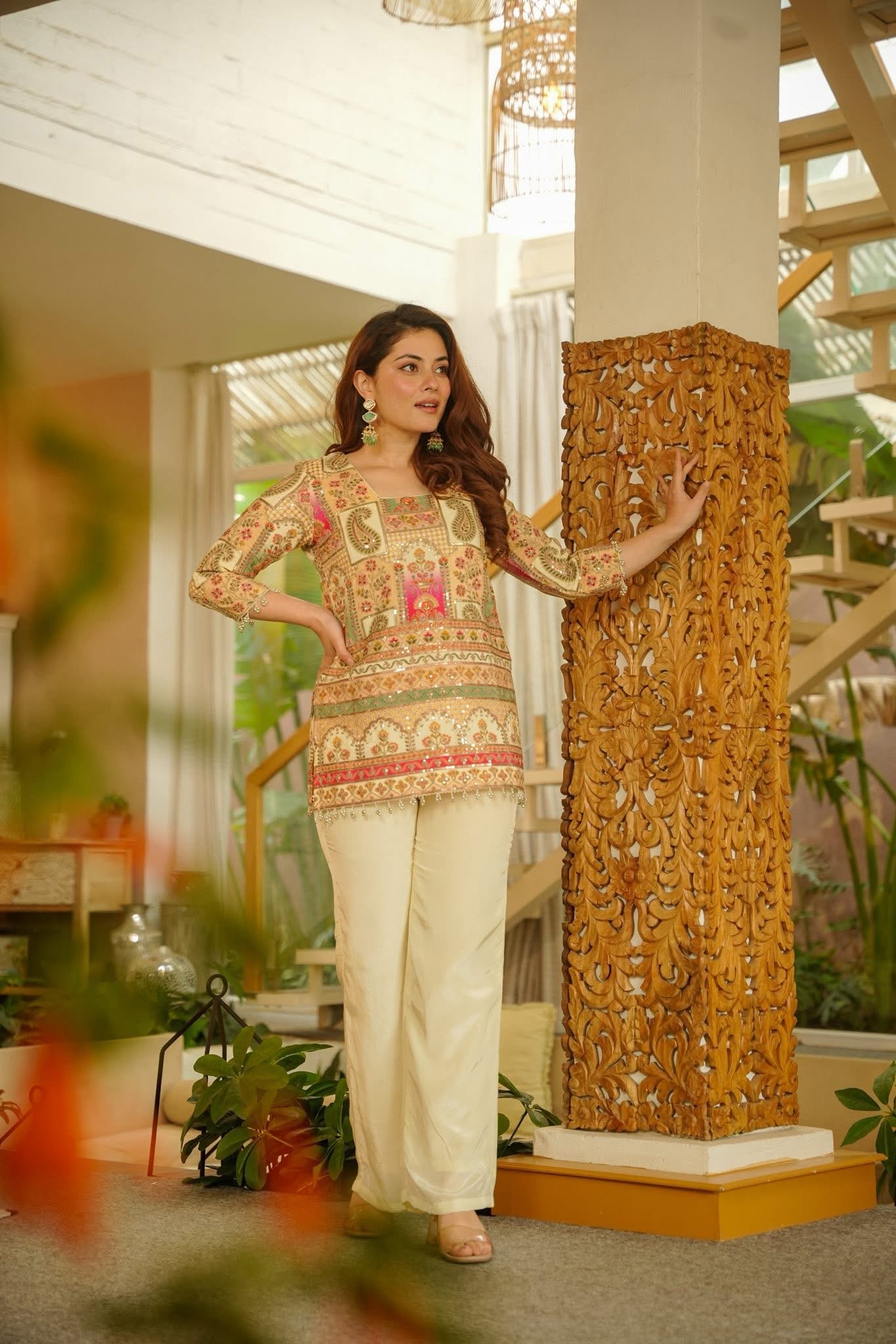 Gilded Crown Heavy Embroidered Co-ord Set