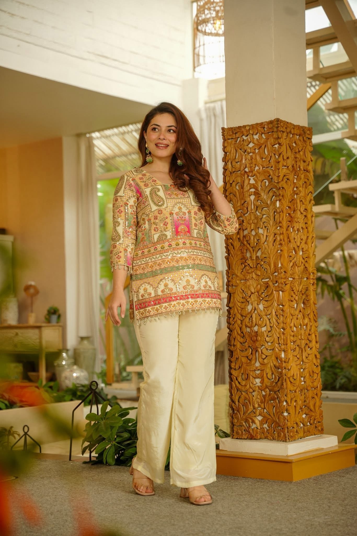 Gilded Crown Heavy Embroidered Co-ord Set