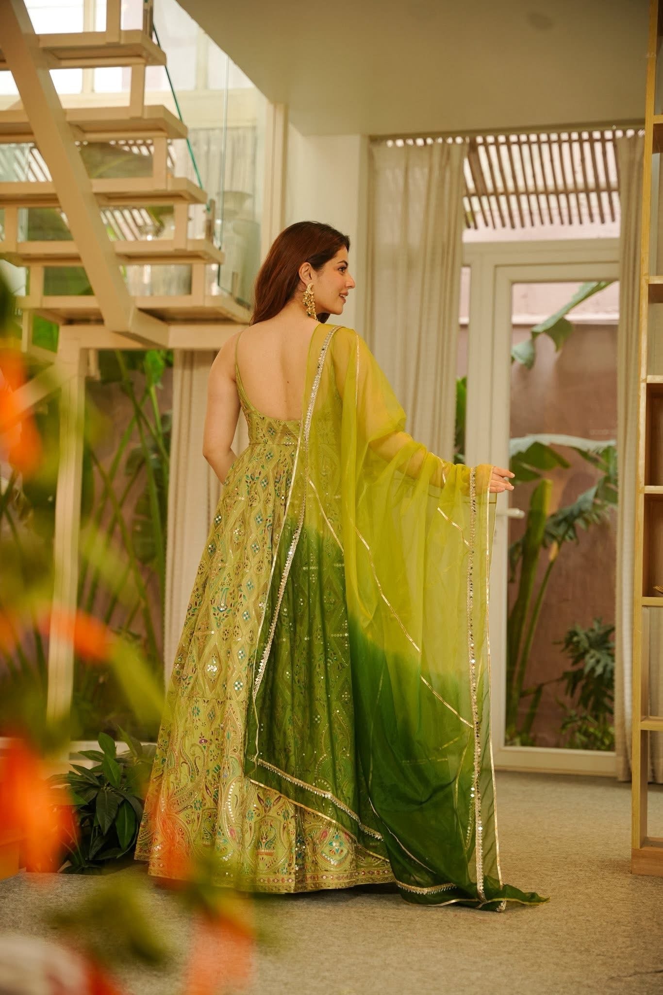 Mehervana Heavy Embroidered Maxi Set