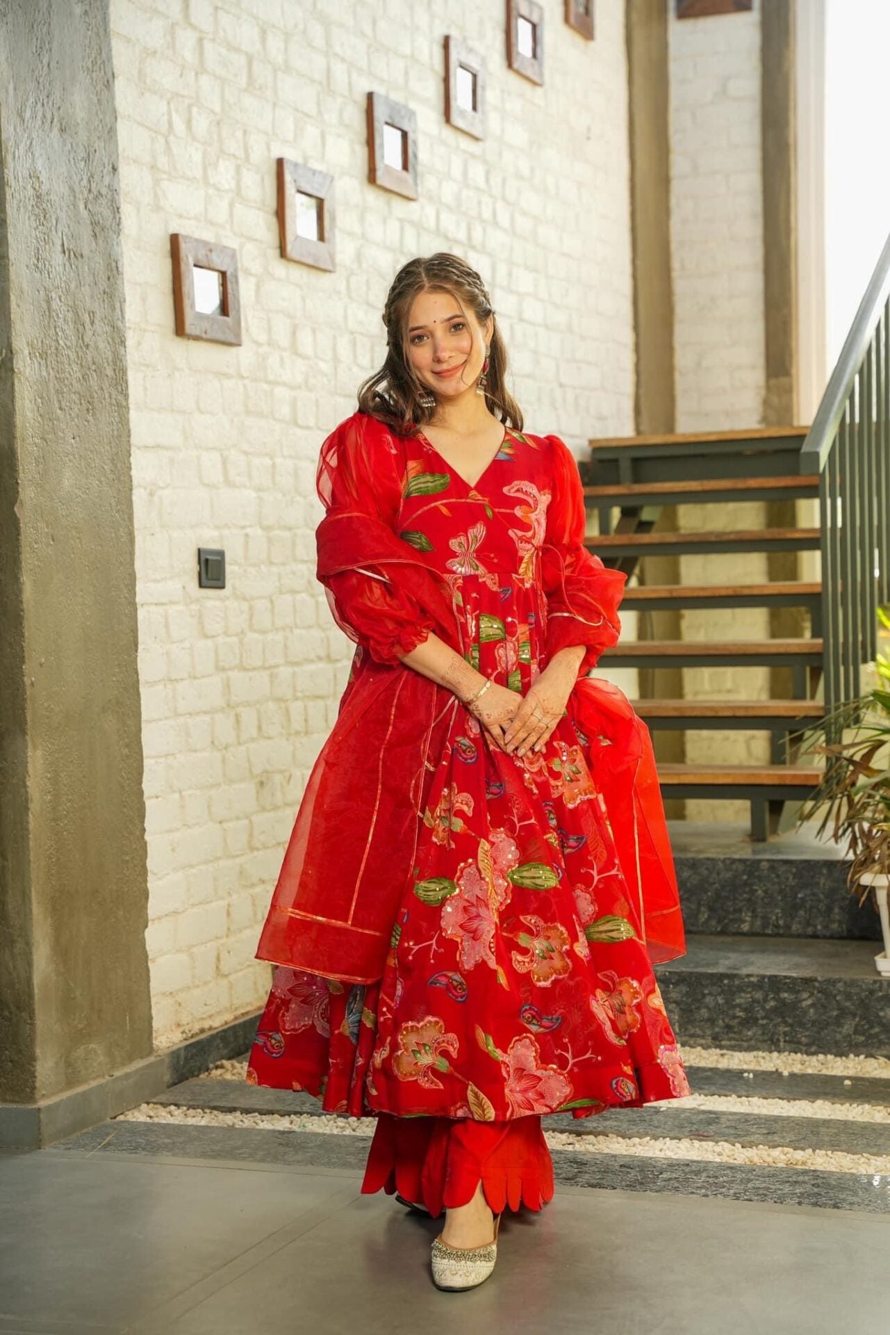 Grishma red suit set