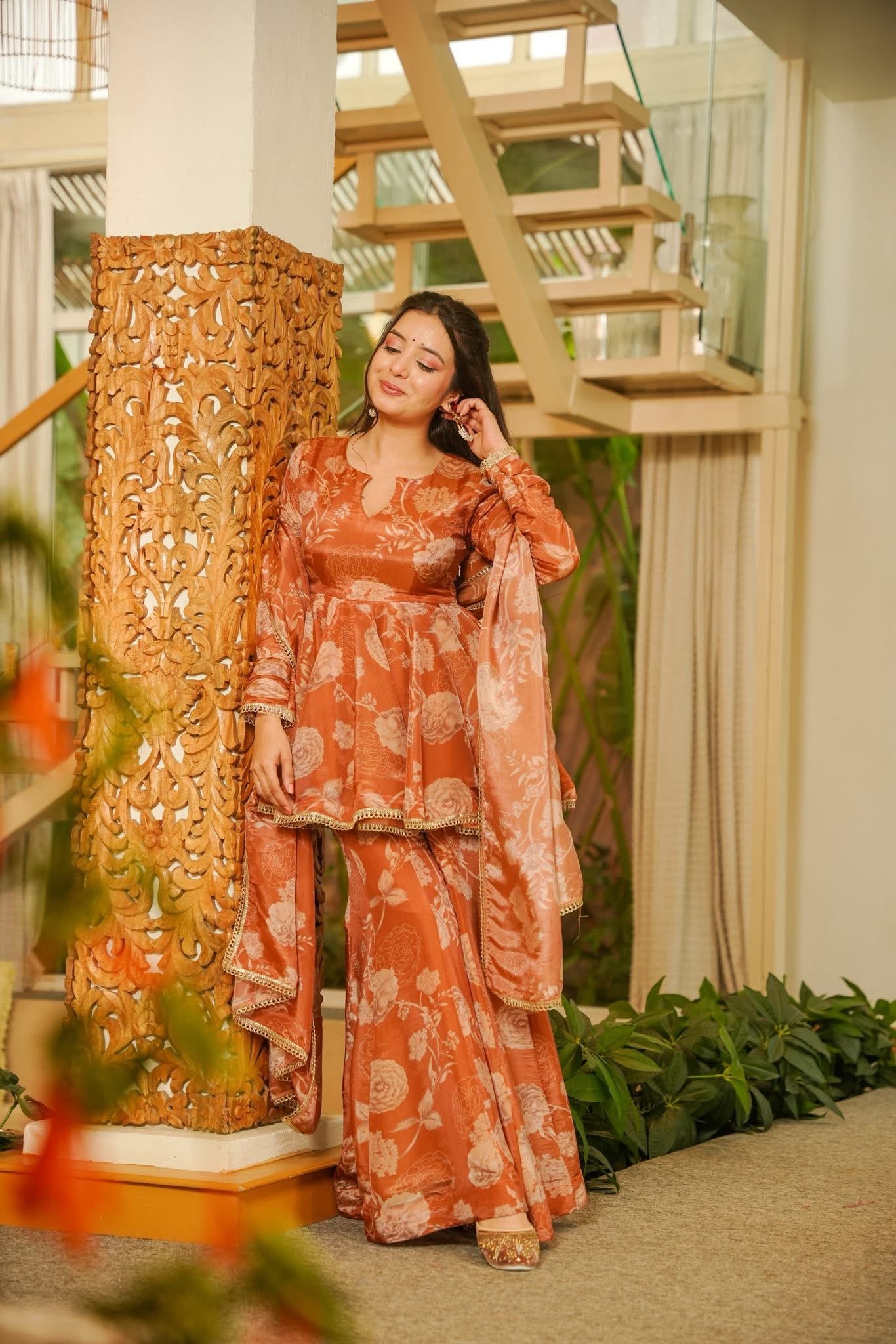 Ahalya Cosmos Sharara Set