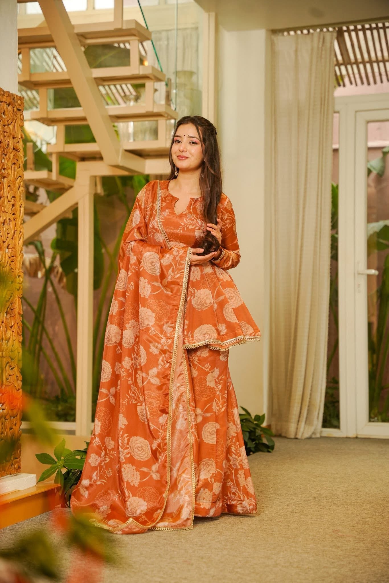 Ahalya Cosmos Sharara Set