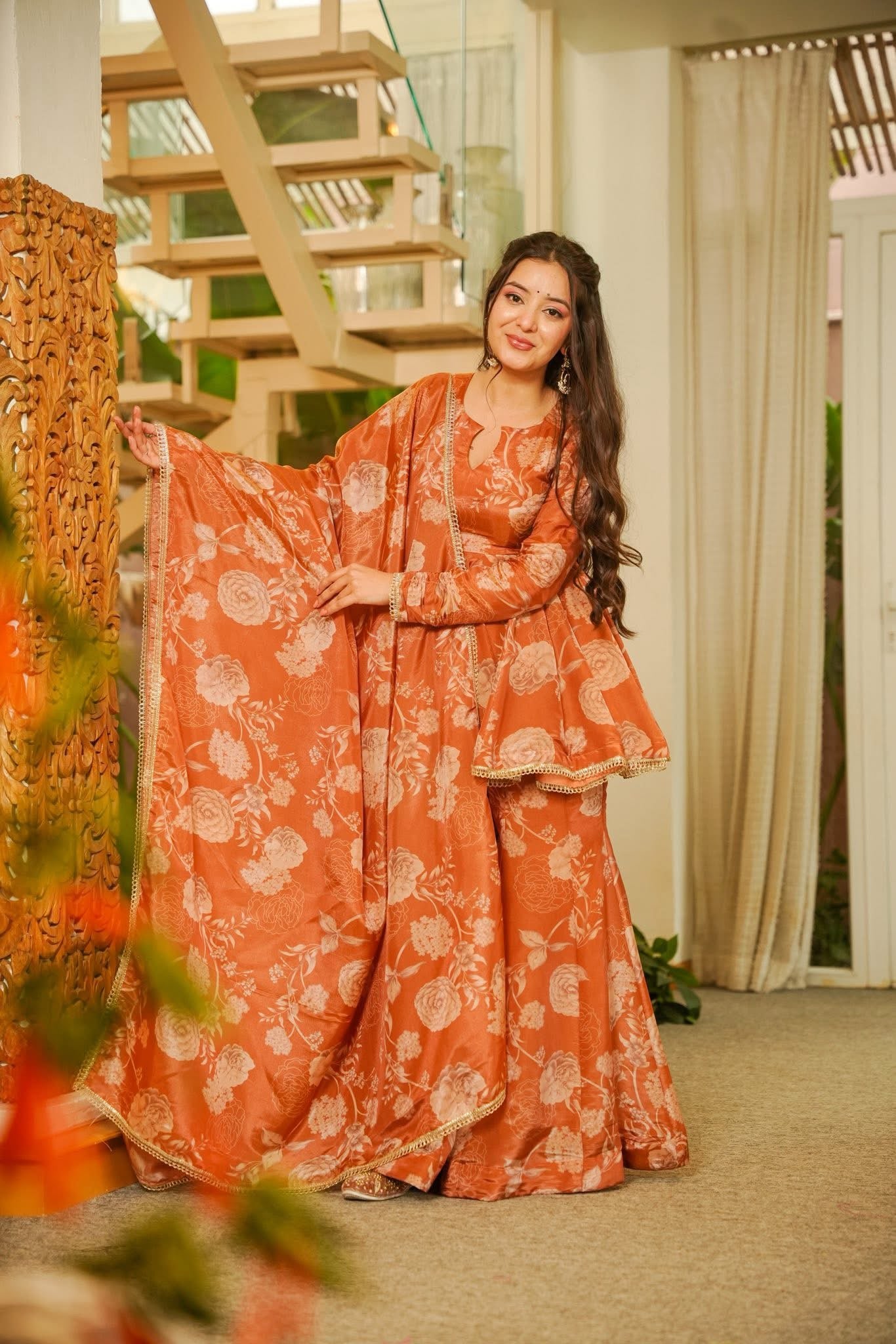 Ahalya Cosmos Sharara Set