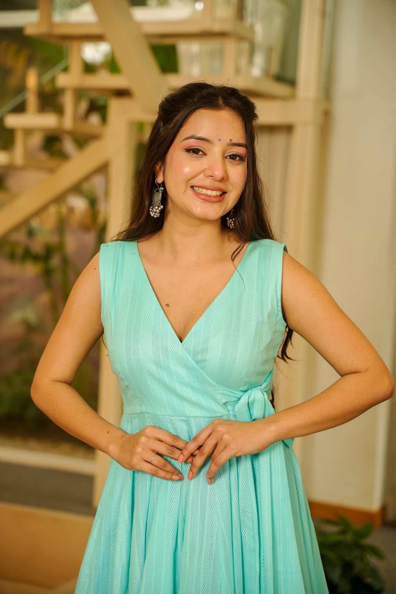 Eshmika Blue Angrakha Anarkali Set